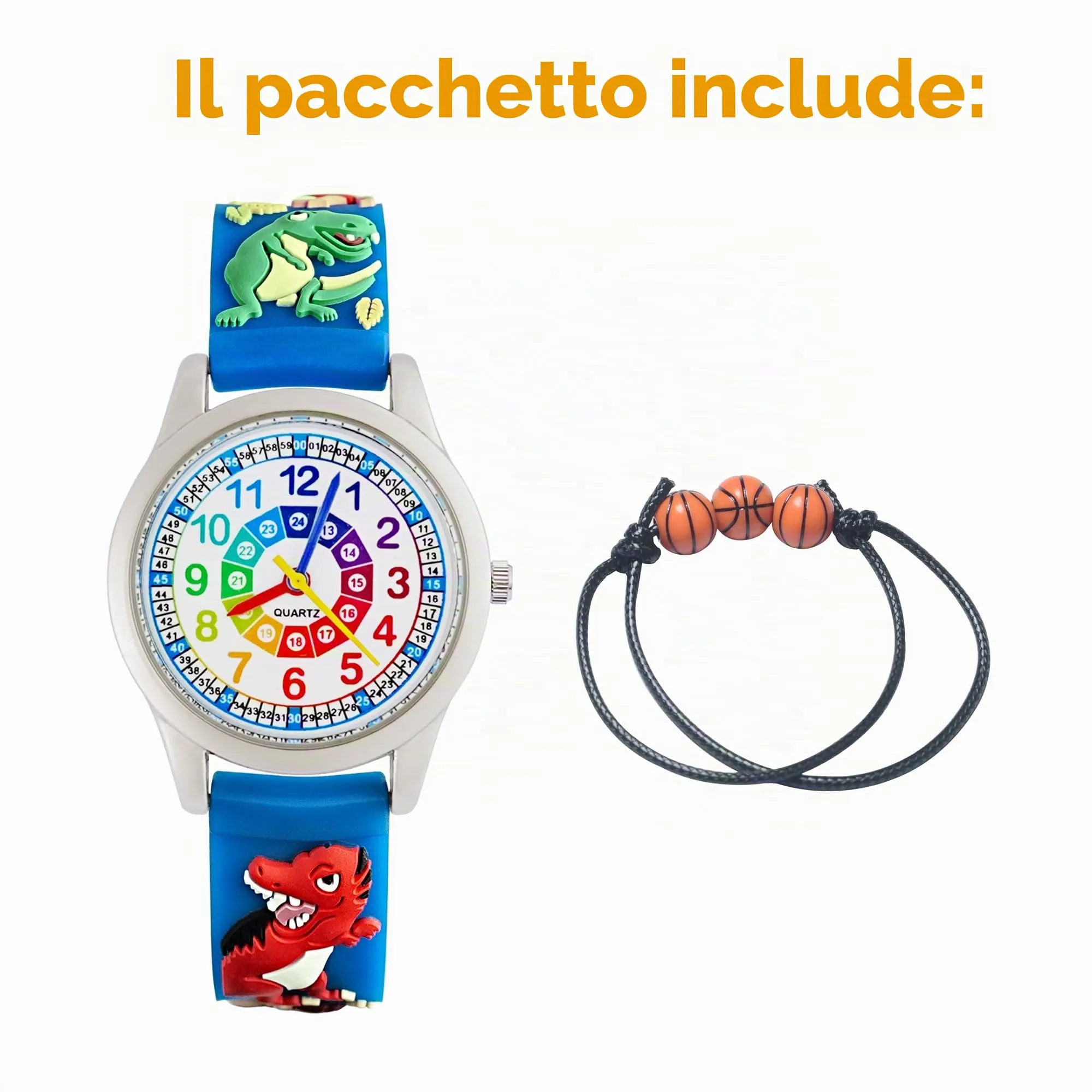 MUXIJIA Orologio Educativo per Bambini - Analogico Quarzo Orologi da Polso per Ragazzi e Ragazze - 3D Cartone Animato Cinturino in Silicone Orologio per Bambini e Ragazzi da 3-10 Anni - immagine 7