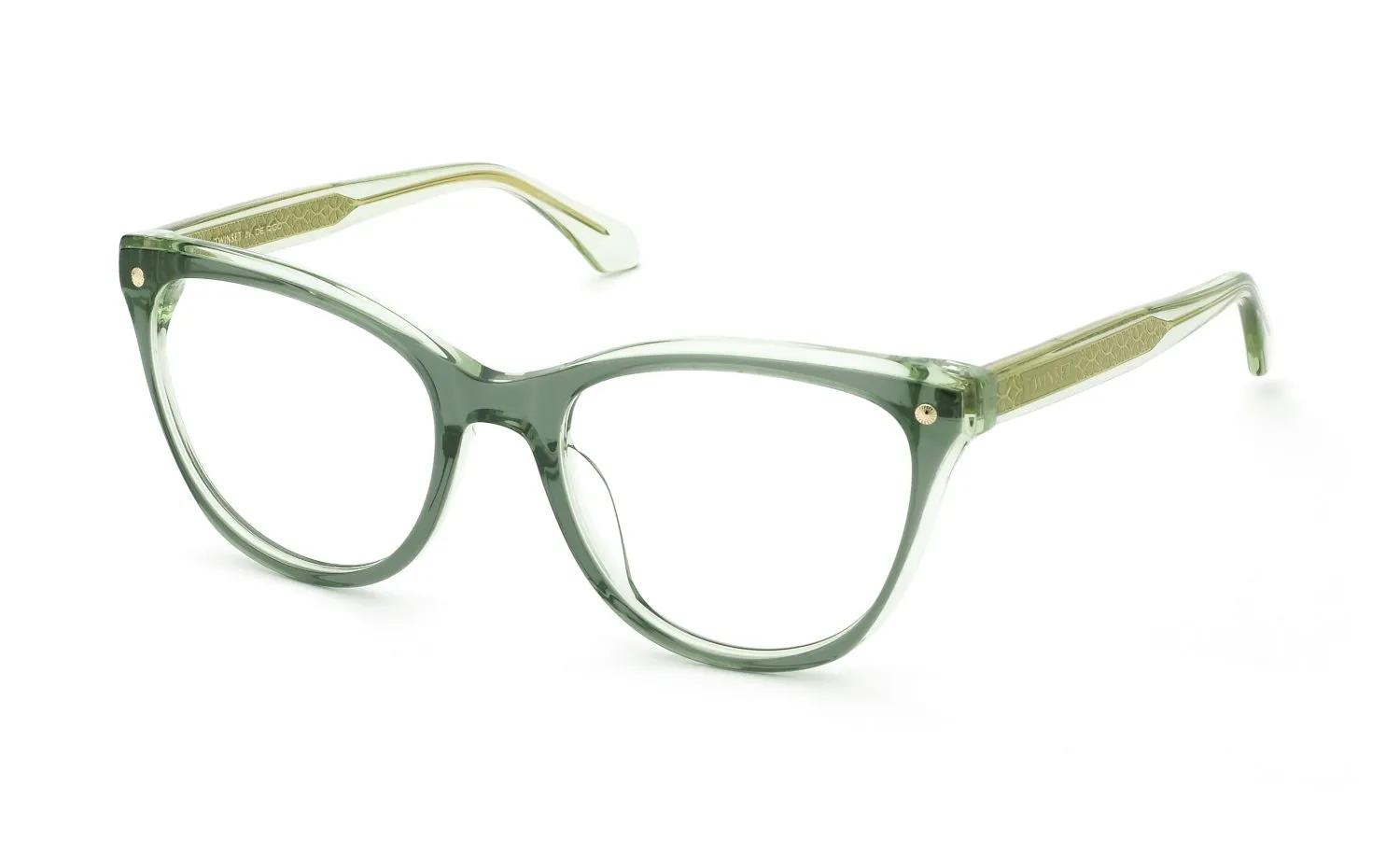 Twinset VTW074 06RN Montature da vista Acetato Verde Farfalla - immagine 1