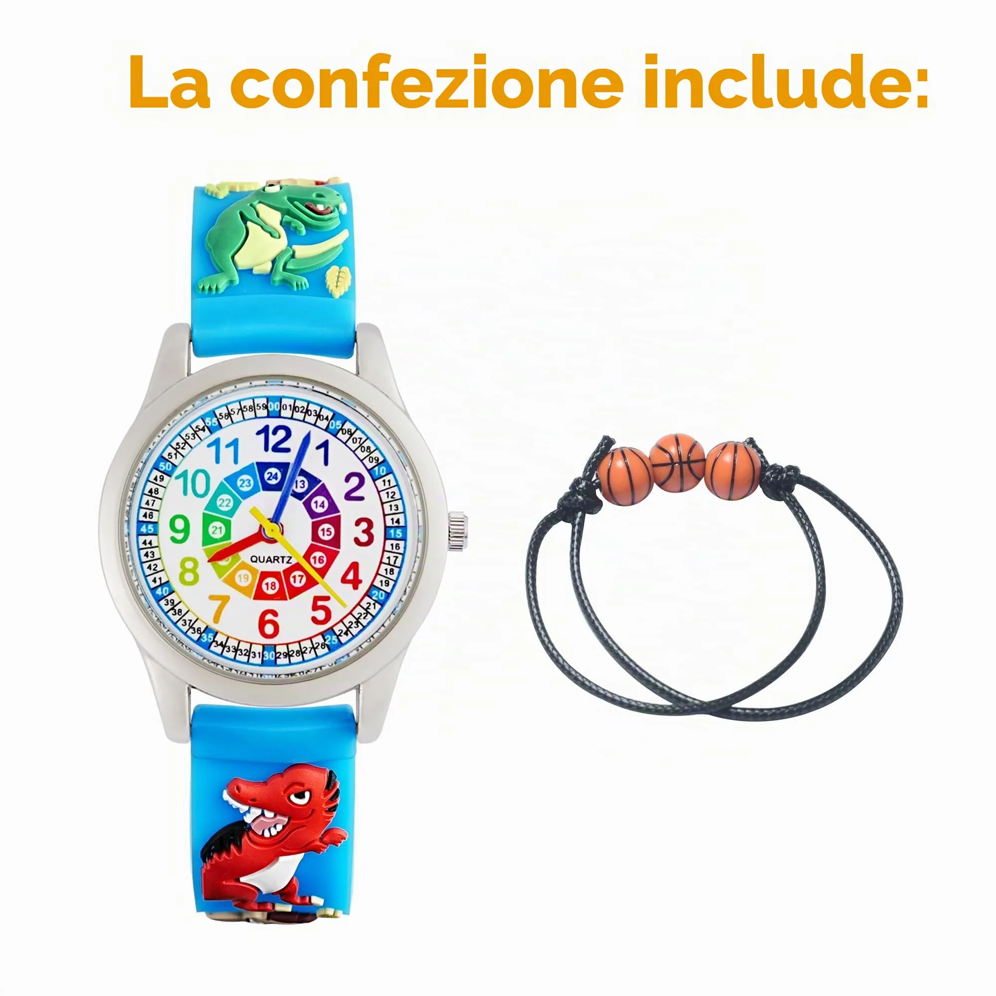 MUXIJIA Orologio Educativo per Bambini - Analogico Quarzo Orologi da Polso per Ragazzi e Ragazze - 3D Cartone Animato Cinturino in Silicone Orologio per Bambini e Ragazzi da 3-10 Anni - immagine 7
