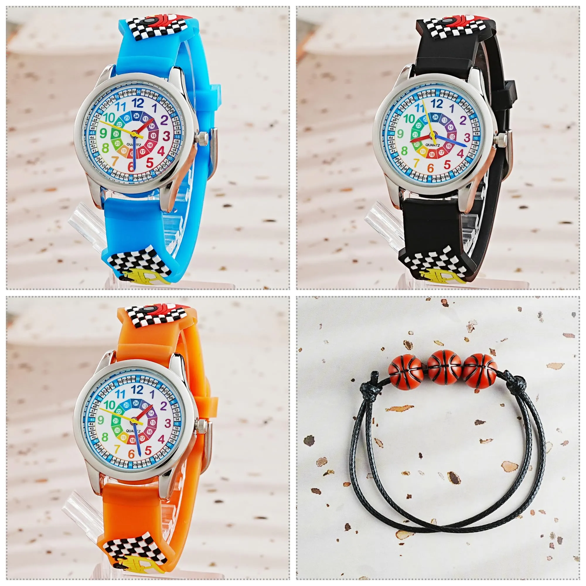 MUXIJIA Orologio Educativo per Bambini - Analogico Quarzo Orologi da Polso per Ragazzi e Ragazze - 3D Cartone Animato Cinturino in Silicone Orologio per Bambini e Ragazzi da 3-10 Anni - immagine 2