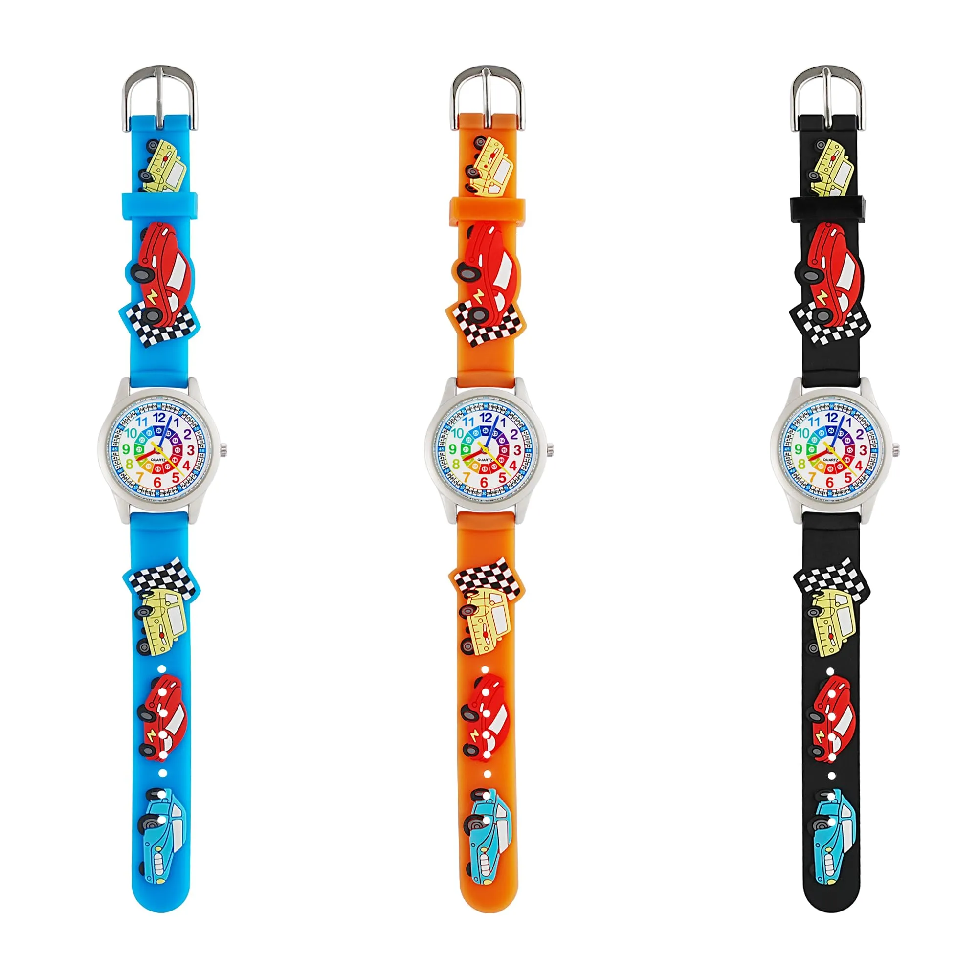 MUXIJIA Orologio Educativo per Bambini - Analogico Quarzo Orologi da Polso per Ragazzi e Ragazze - 3D Cartone Animato Cinturino in Silicone Orologio per Bambini e Ragazzi da 3-10 Anni - immagine 4