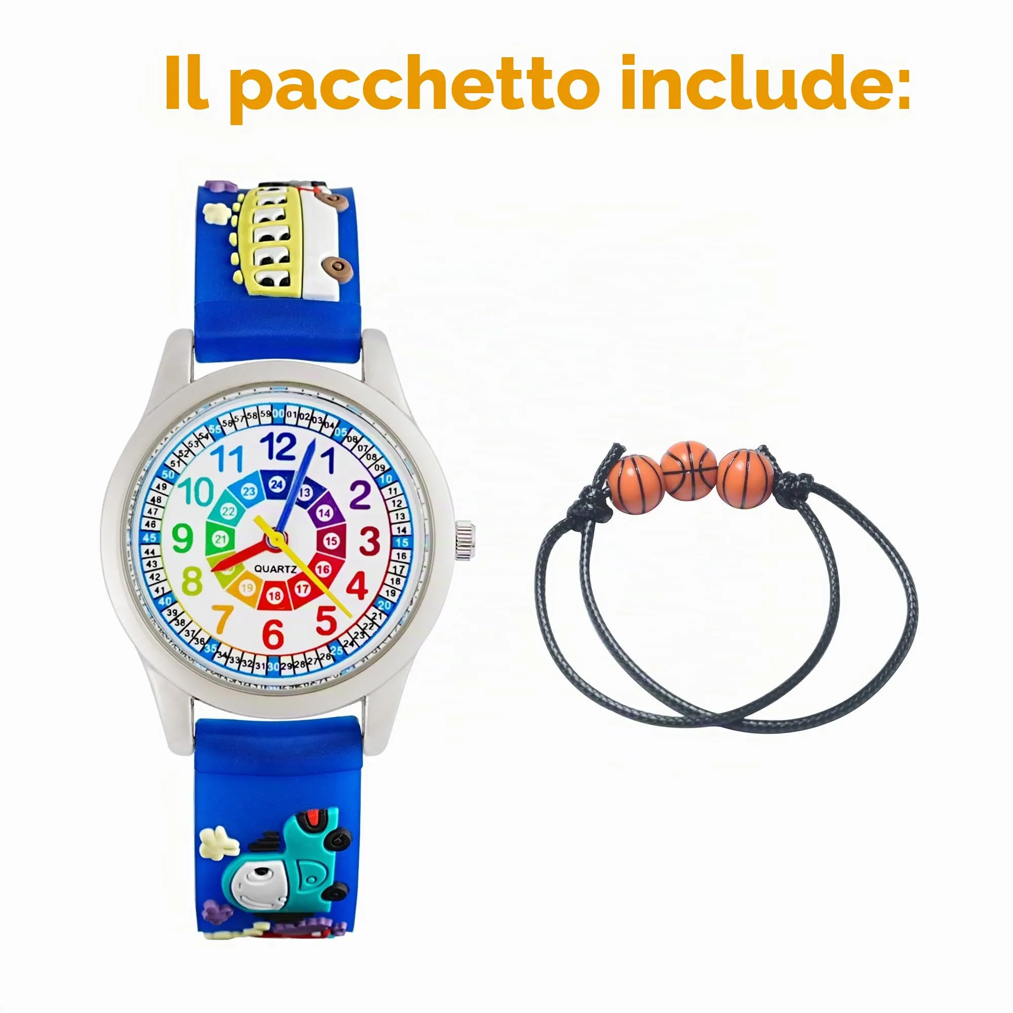 MUXIJIA Orologio Educativo per Bambini - Analogico Quarzo Orologi da Polso per Ragazzi e Ragazze - 3D Cartone Animato Cinturino in Silicone Orologio per Bambini e Ragazzi da 3-10 Anni - immagine 7
