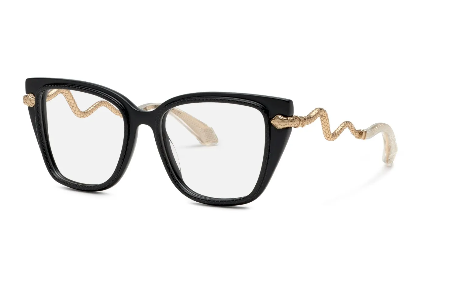 Roberto Cavalli VRC104 700 Montature da vista Acetato Nero Farfalla - immagine 1