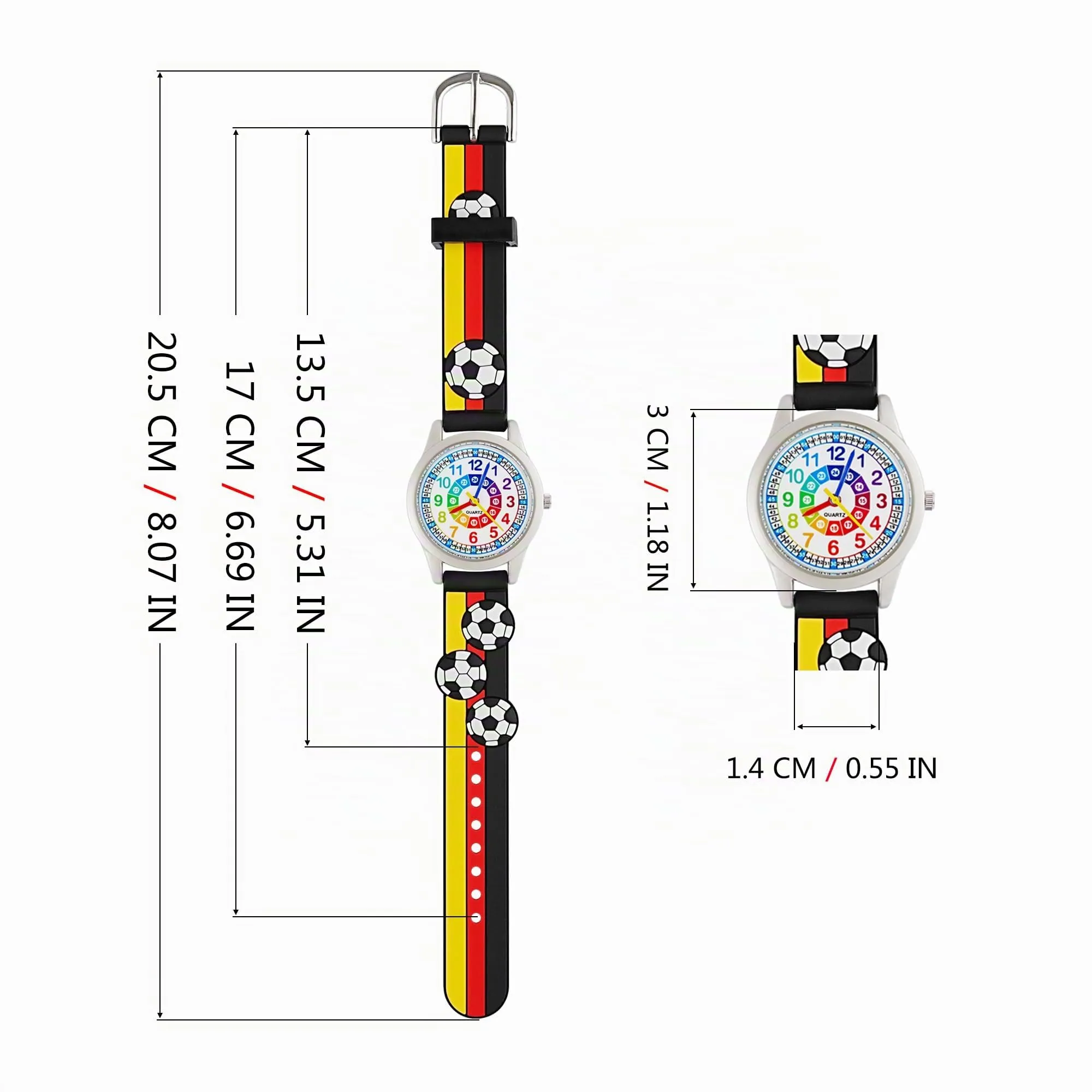 MUXIJIA Orologio Educativo per Bambini - Analogico Quarzo Orologi da Polso per Ragazzi e Ragazze - 3D Cartone Animato Cinturino in Silicone Orologio per Bambini e Ragazzi da 3-10 Anni - immagine 3