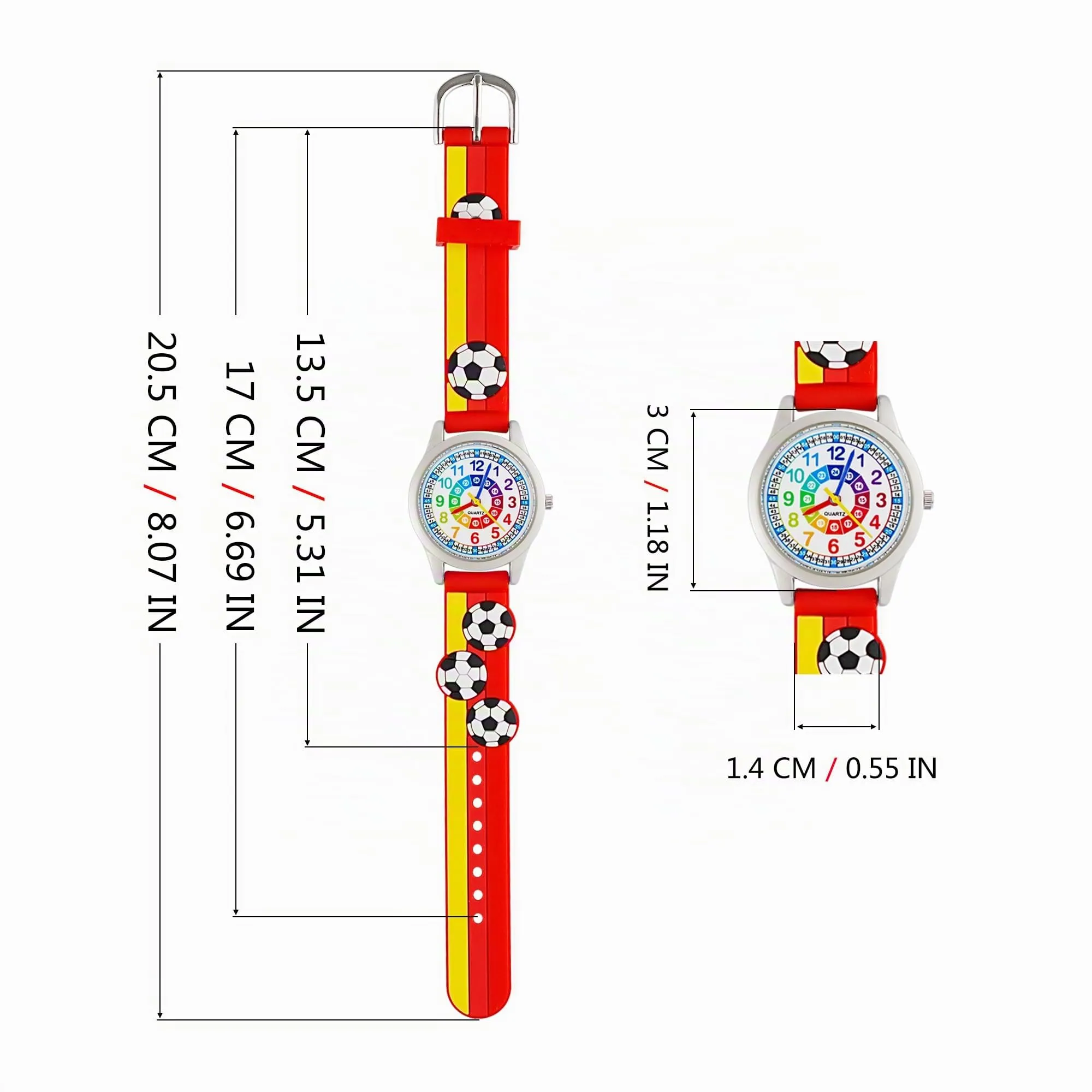 MUXIJIA Orologio Educativo per Bambini - Analogico Quarzo Orologi da Polso per Ragazzi e Ragazze - 3D Cartone Animato Cinturino in Silicone Orologio per Bambini e Ragazzi da 3-10 Anni - immagine 3