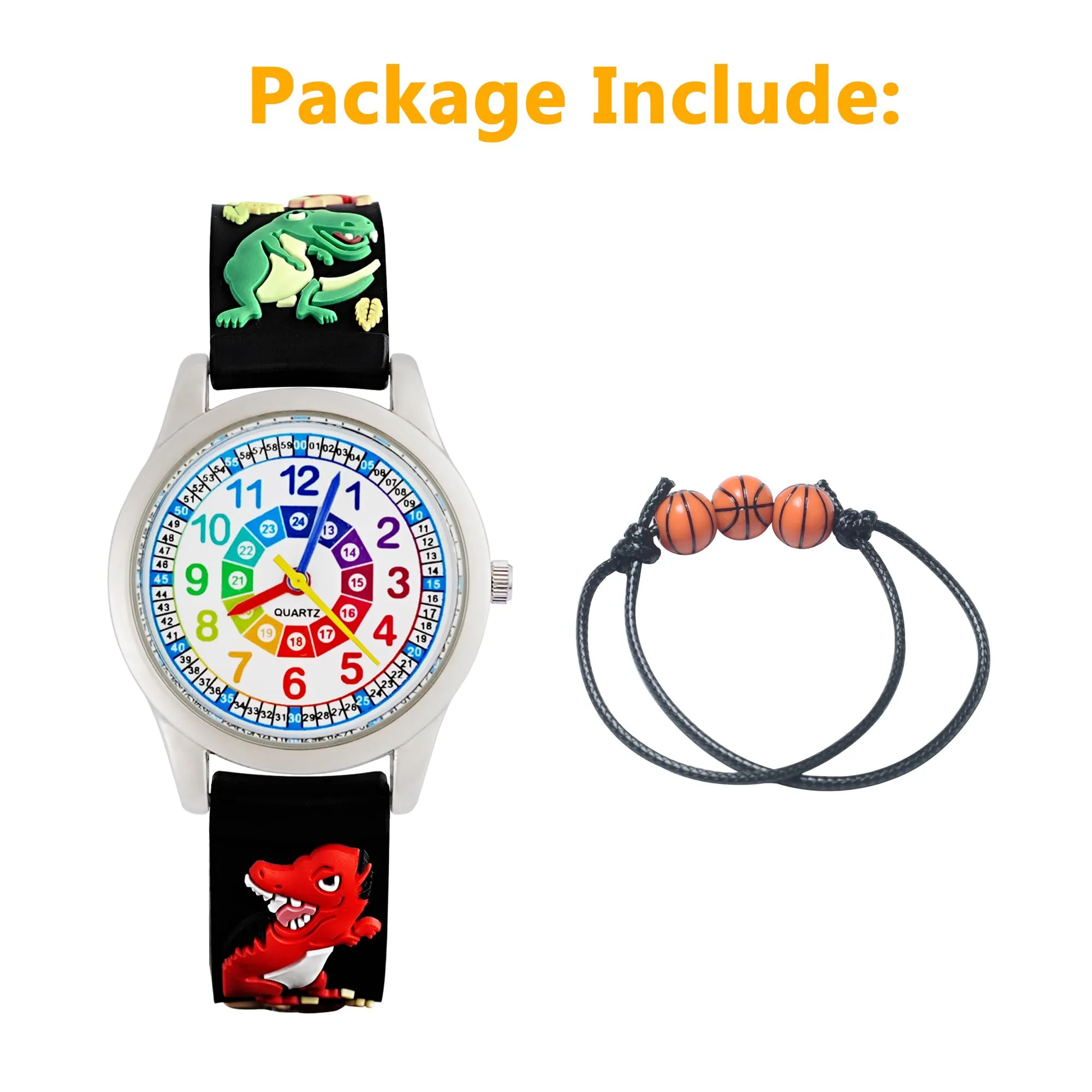 MUXIJIA Orologio Educativo per Bambini - Analogico Quarzo Orologi da Polso per Ragazzi e Ragazze - 3D Cartone Animato Cinturino in Silicone Orologio per Bambini e Ragazzi da 3-10 Anni - immagine 7