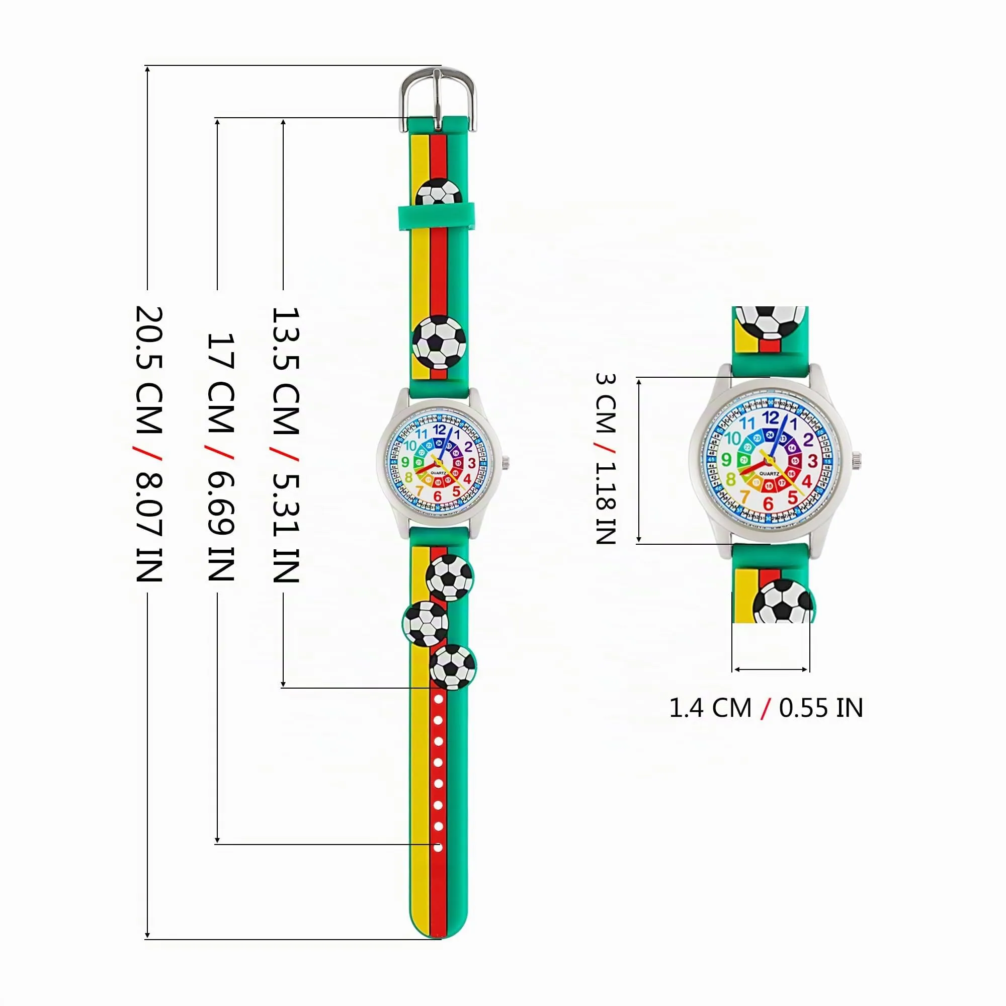 MUXIJIA Orologio Educativo per Bambini - Analogico Quarzo Orologi da Polso per Ragazzi e Ragazze - 3D Cartone Animato Cinturino in Silicone Orologio per Bambini e Ragazzi da 3-10 Anni - immagine 3