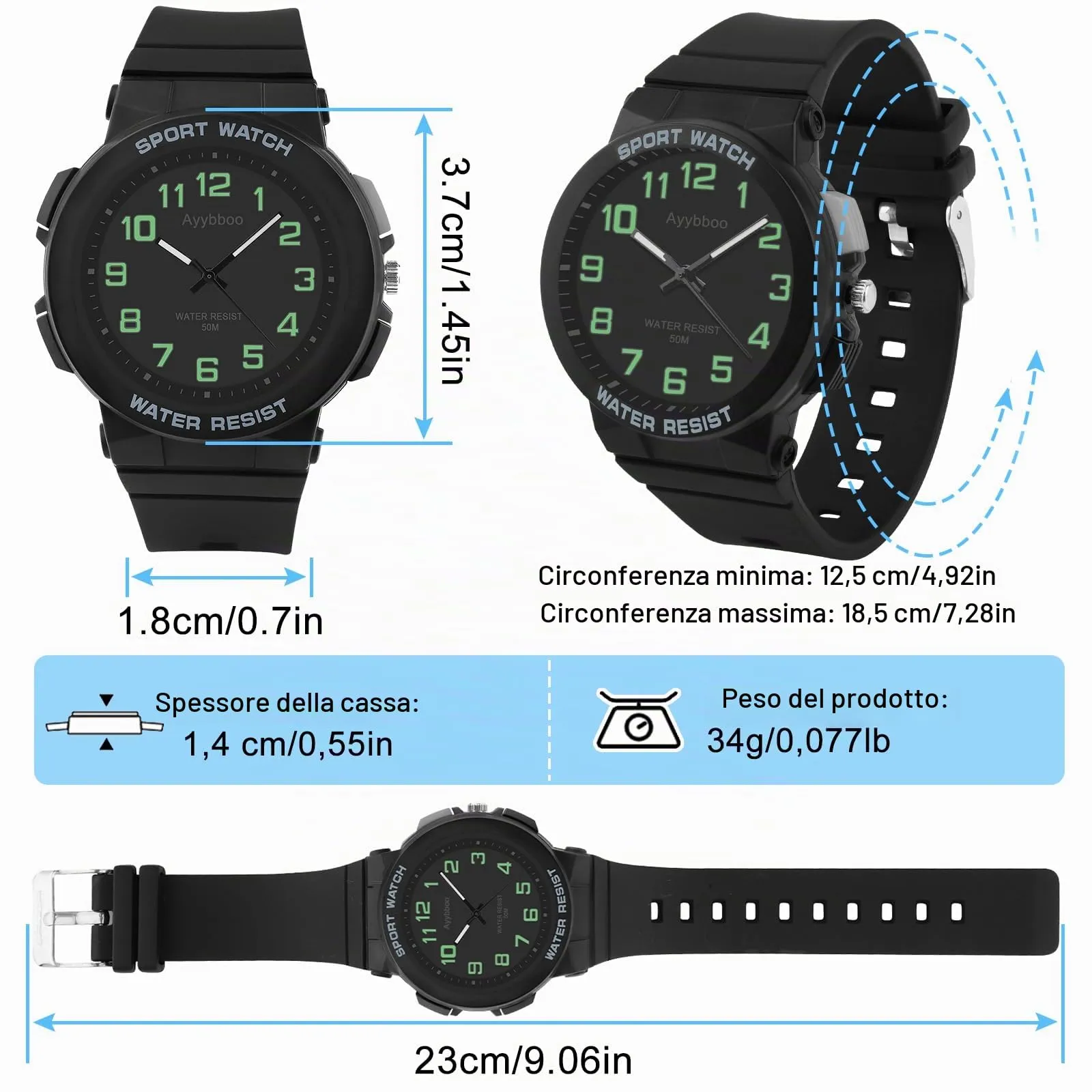 Ayybboo Analogico Orologio per Bambini e Adolescente - immagine 6