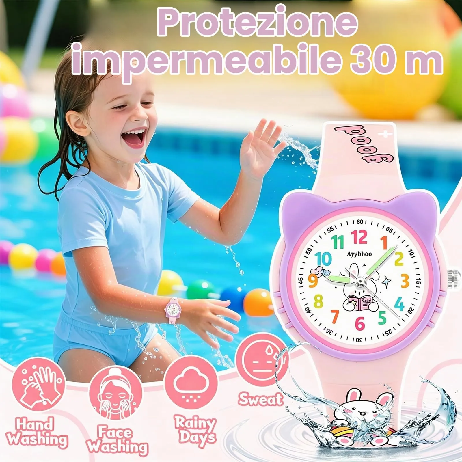 Ayybboo Analogico Orologio per Bambini e Adolescente - immagine 2