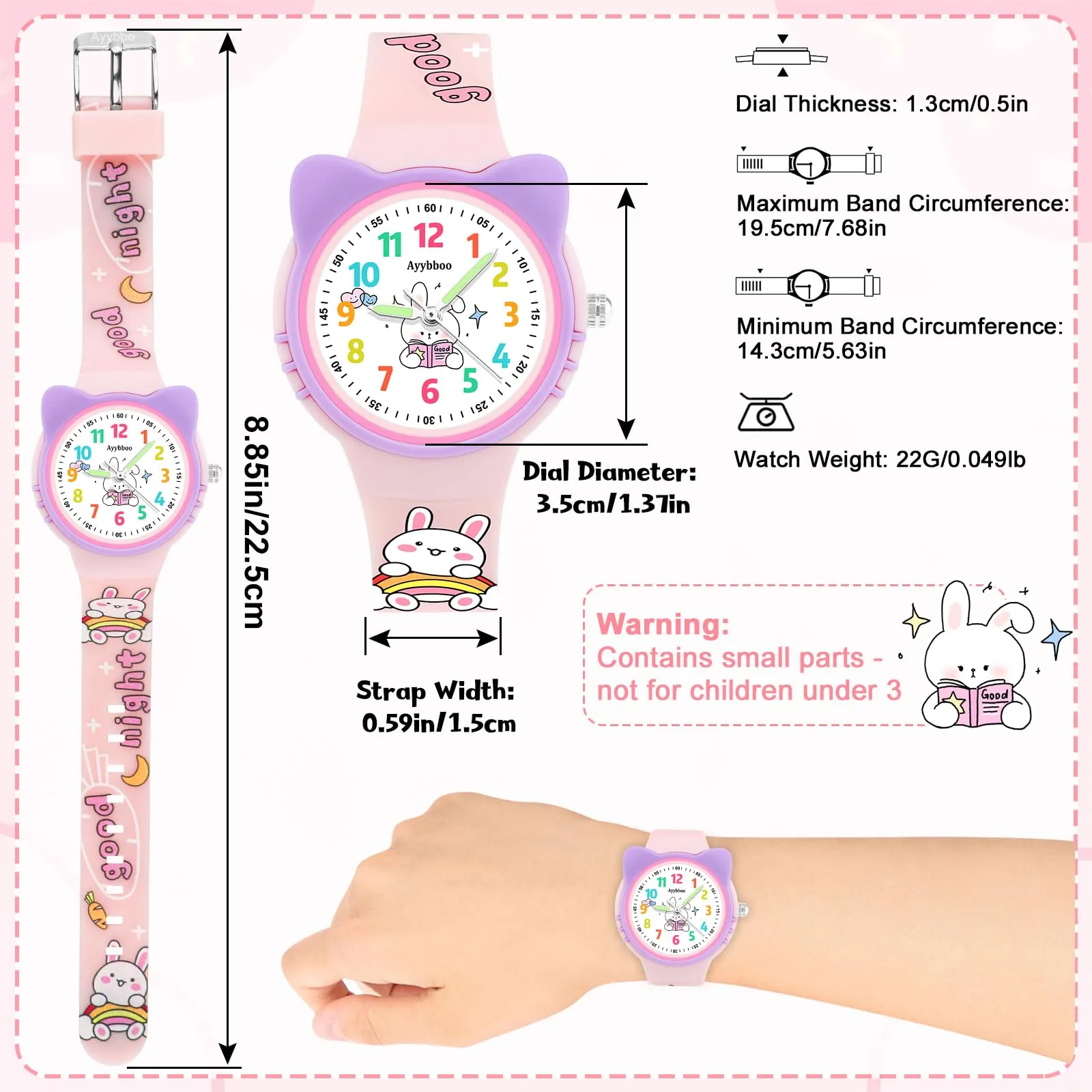 Ayybboo Analogico Orologio per Bambini e Adolescente - immagine 4