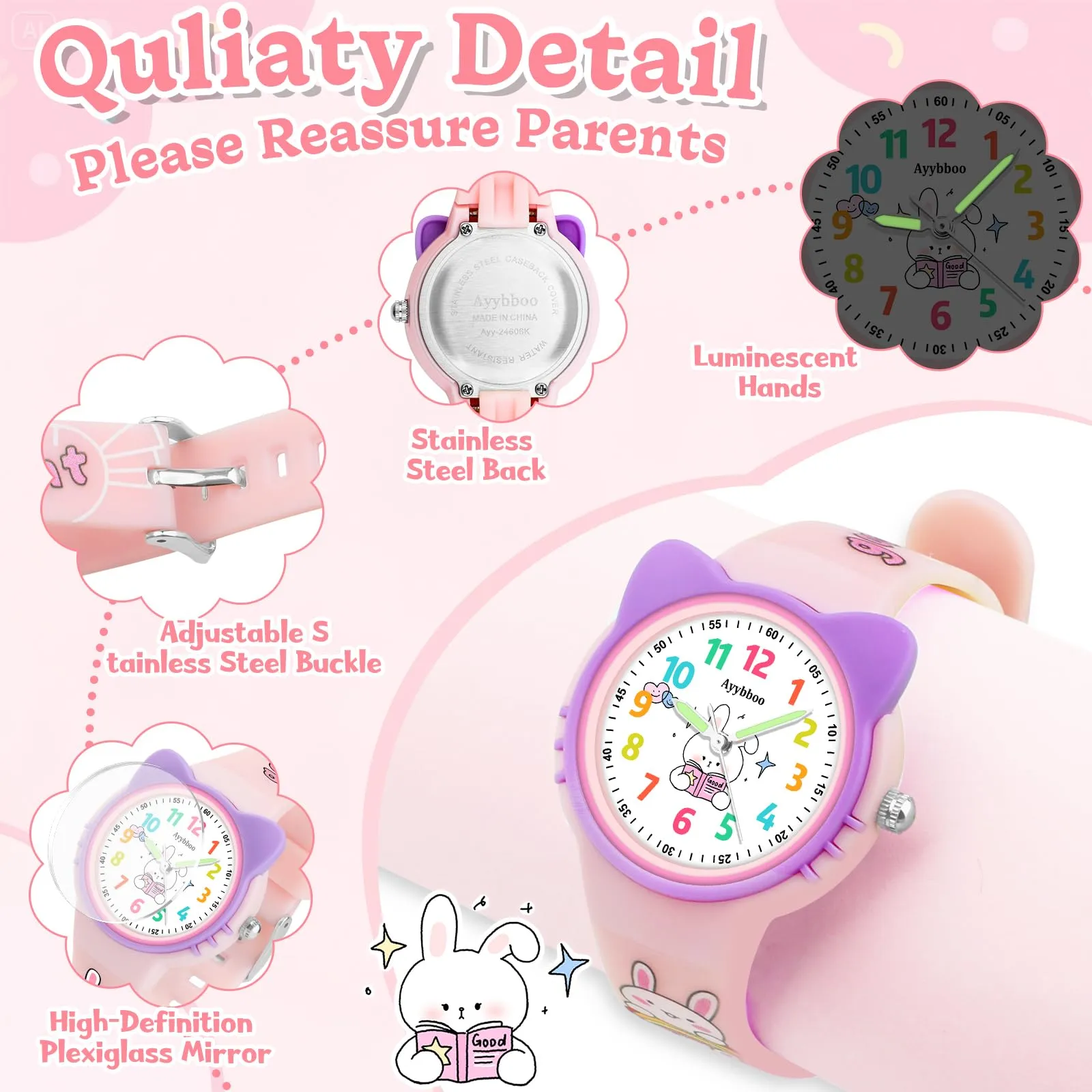 Ayybboo Analogico Orologio per Bambini e Adolescente - immagine 5