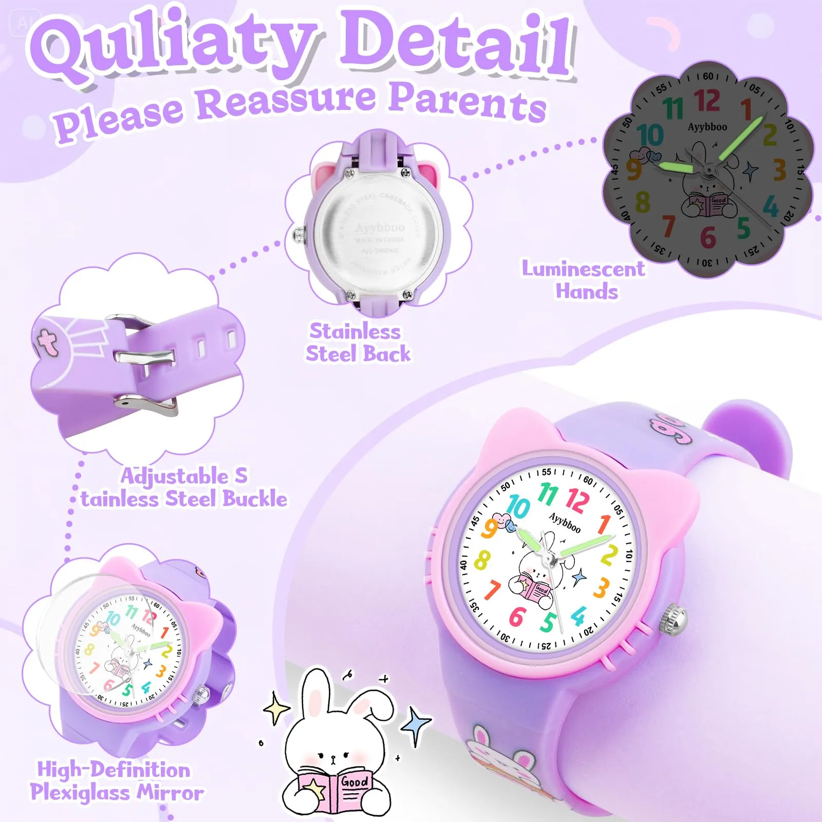 Ayybboo Analogico Orologio per Bambini e Adolescente - immagine 4