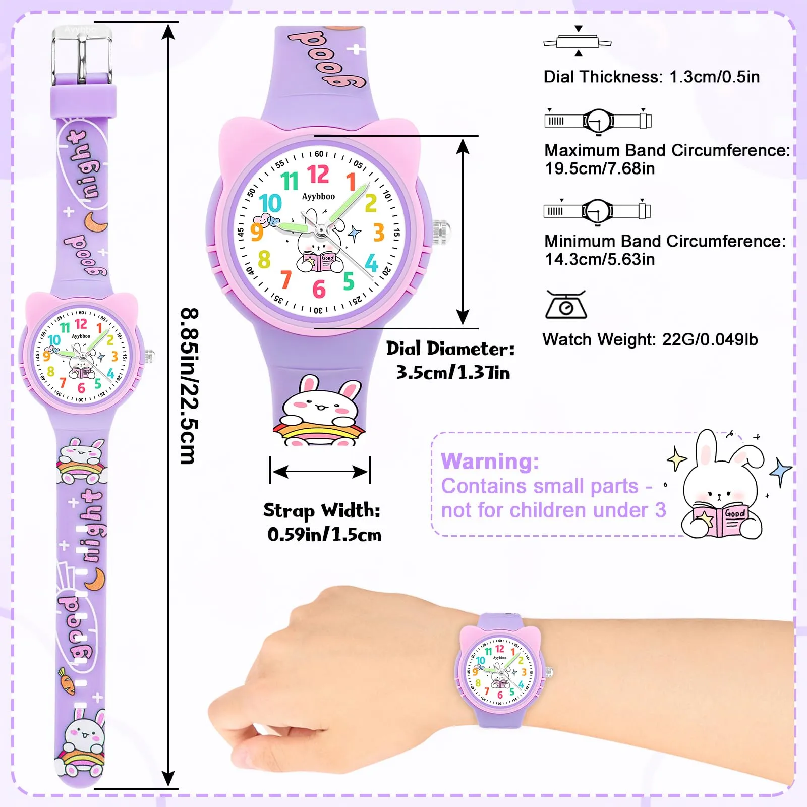Ayybboo Analogico Orologio per Bambini e Adolescente - immagine 5