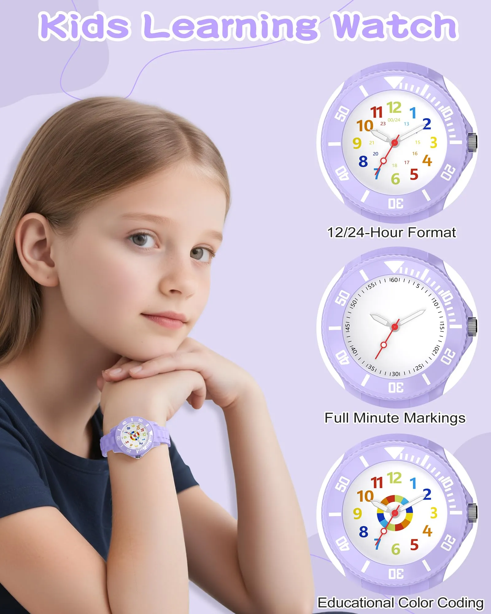 Ayybboo Analogico Orologio per Bambini e Adolescente - immagine 3