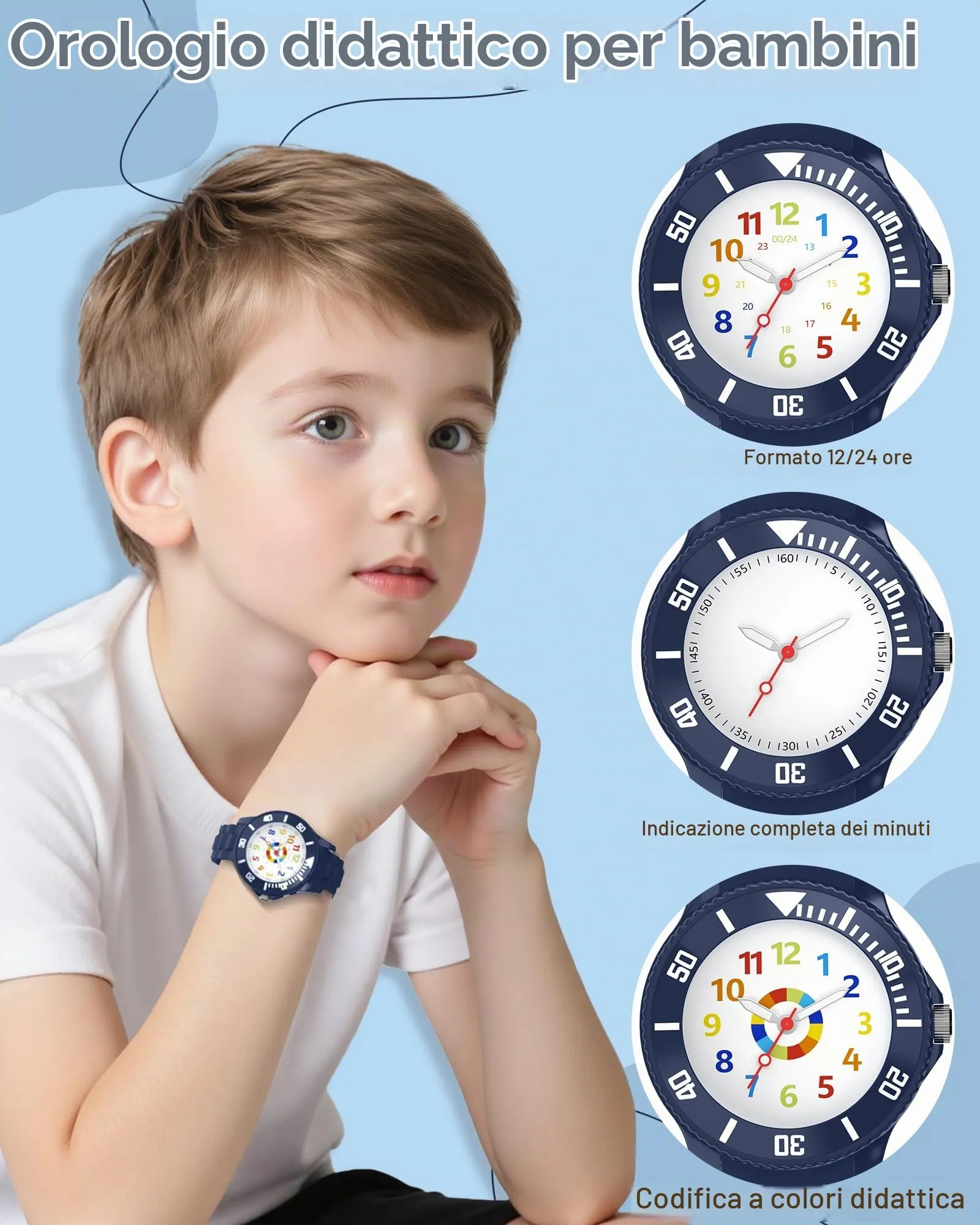 Ayybboo Analogico Orologio per Bambini e Adolescente - immagine 3
