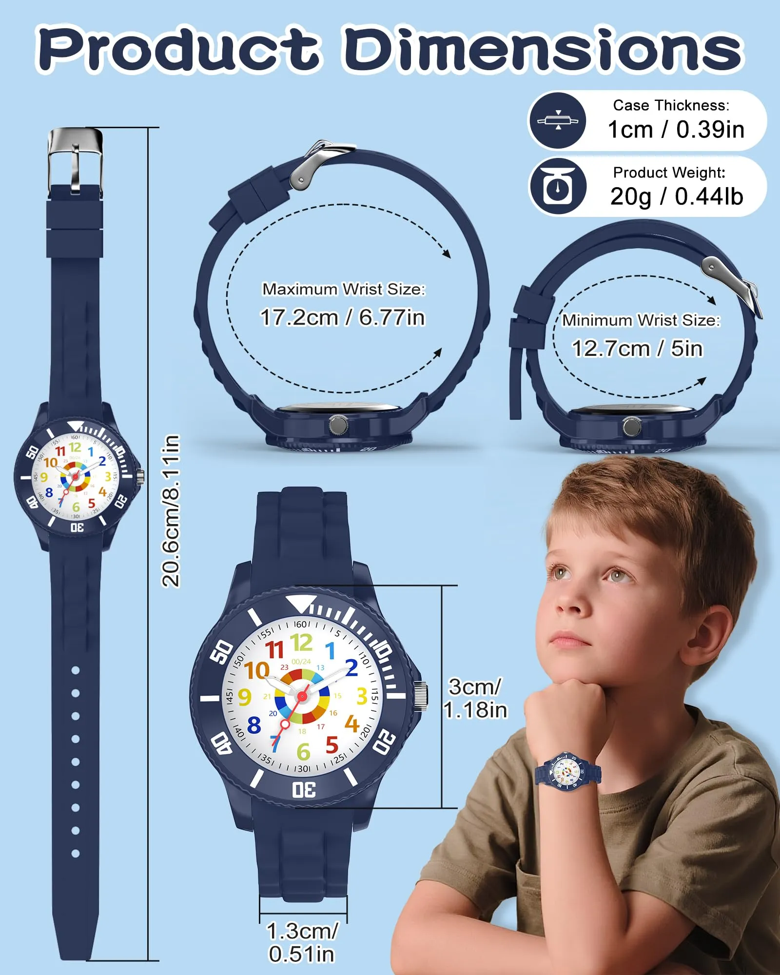 Ayybboo Analogico Orologio per Bambini e Adolescente - immagine 4