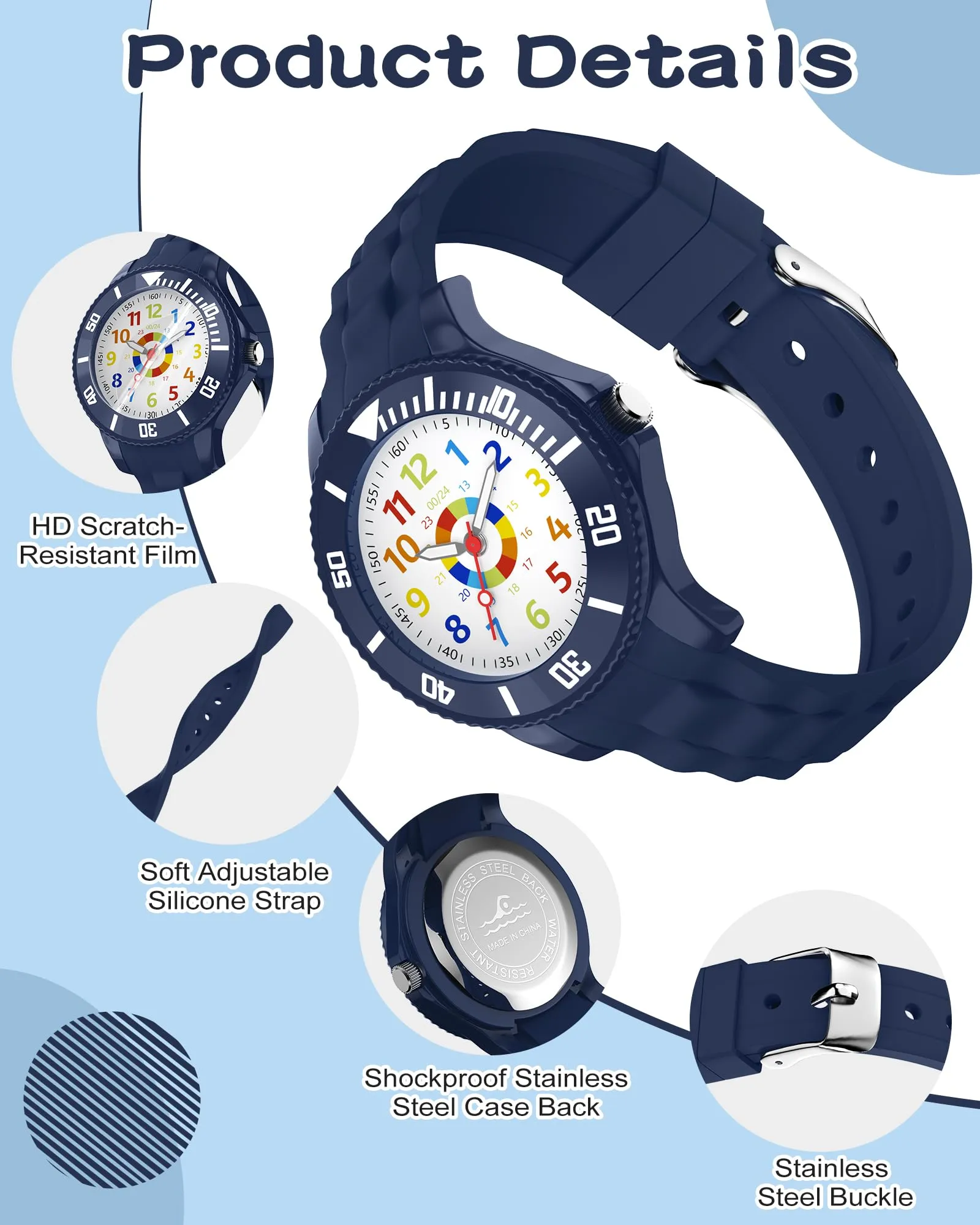 Ayybboo Analogico Orologio per Bambini e Adolescente - immagine 5