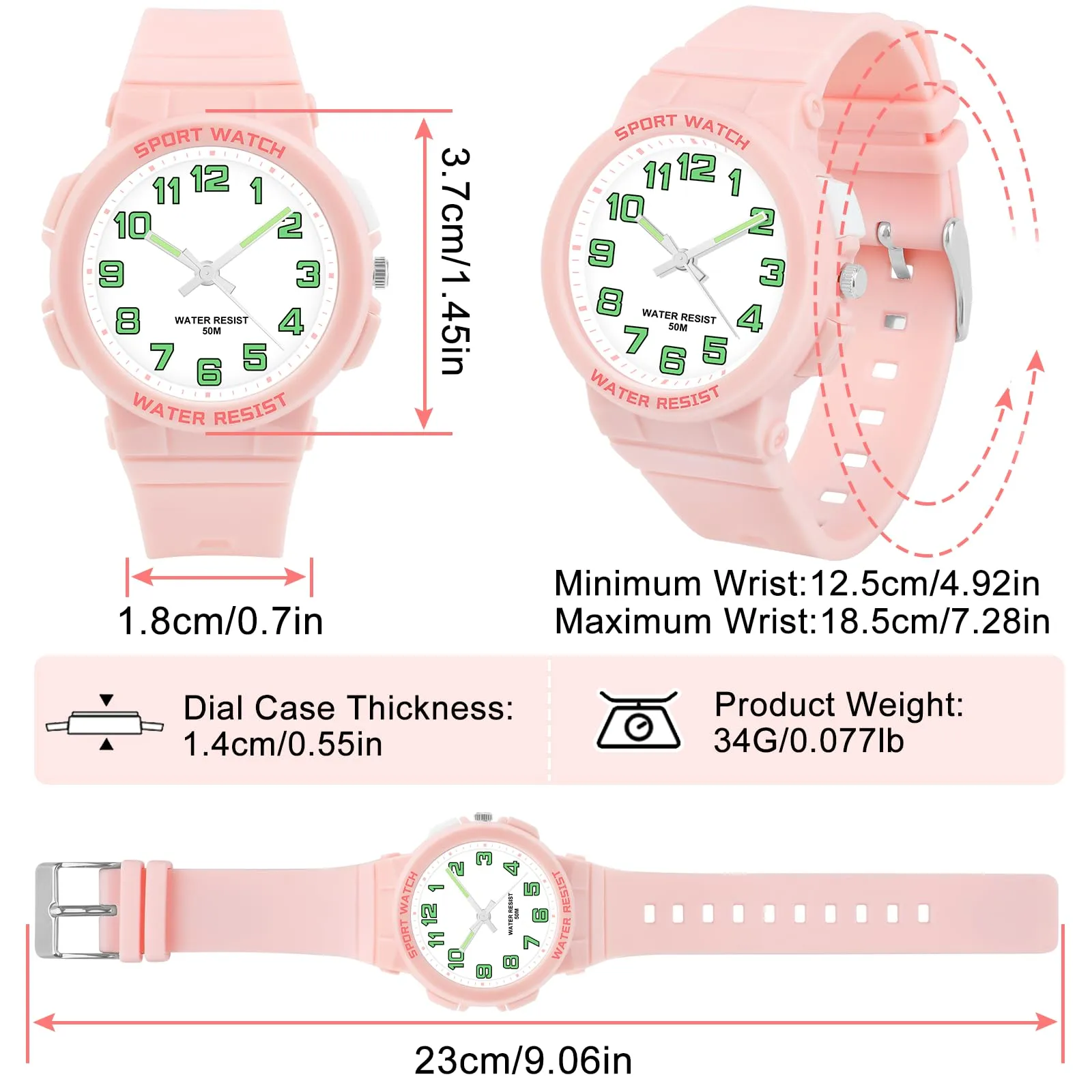 Ayybboo Analogico Orologio per Bambini e Adolescente - immagine 6