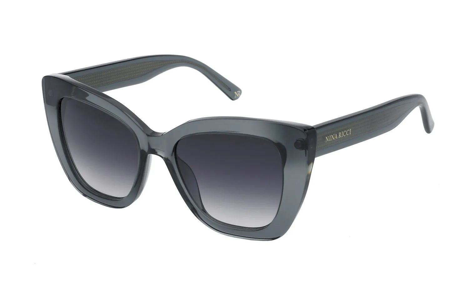 Nina Ricci SNR376 819 Occhiali da sole Acetato Grigio Fumo Squadrata Normale Sfumato - immagine 1