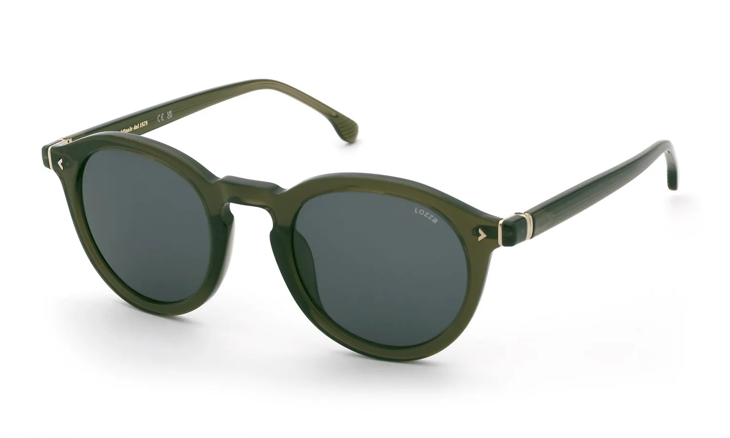 Lozza SL4398 PESCARA 4 03GE Occhiali da sole Acetato Verde Fumo Pantos Normale - immagine 1