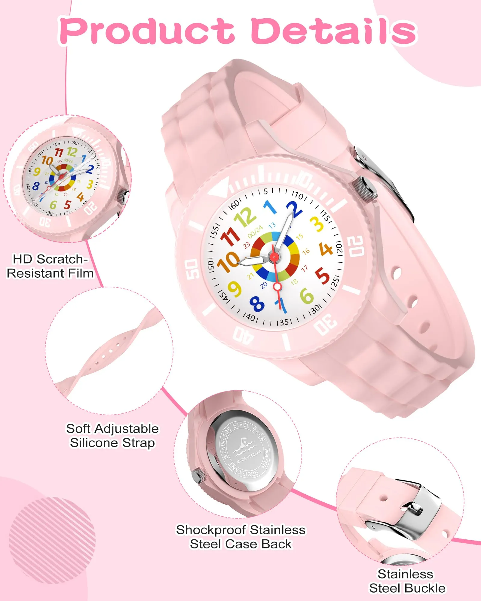 Ayybboo Analogico Orologio per Bambini e Adolescente - immagine 2