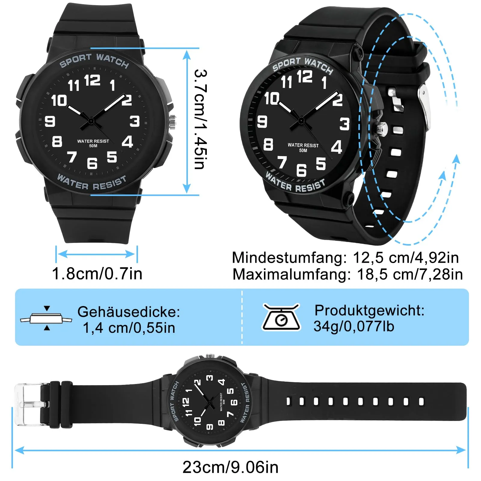 Ayybboo Analogico Orologio per Bambini e Adolescente - immagine 4