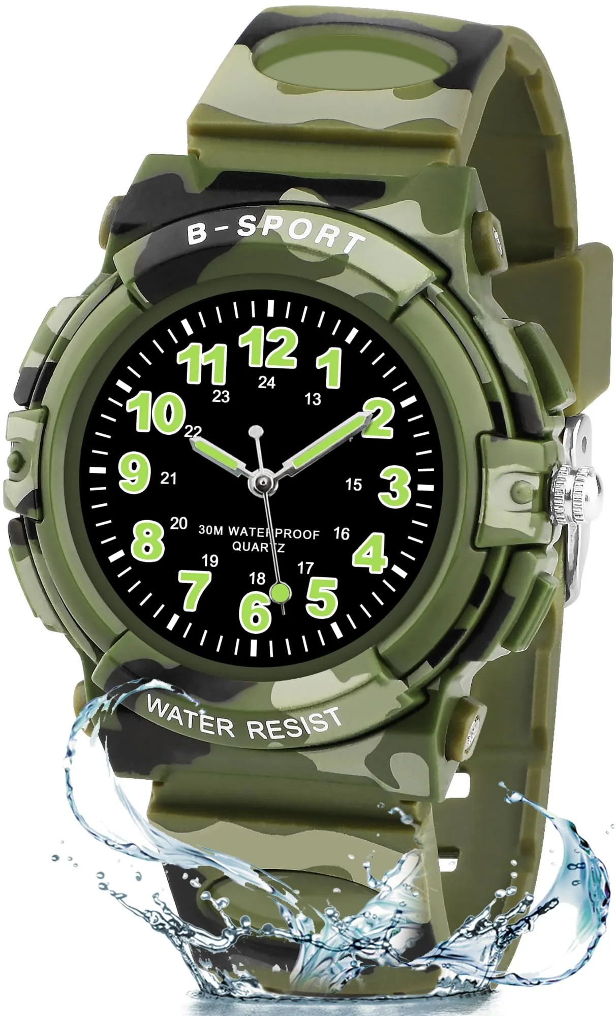 Edillas Orologio digitale bambino,30M Impermeabile Orologio Multifunzione - immagine 1