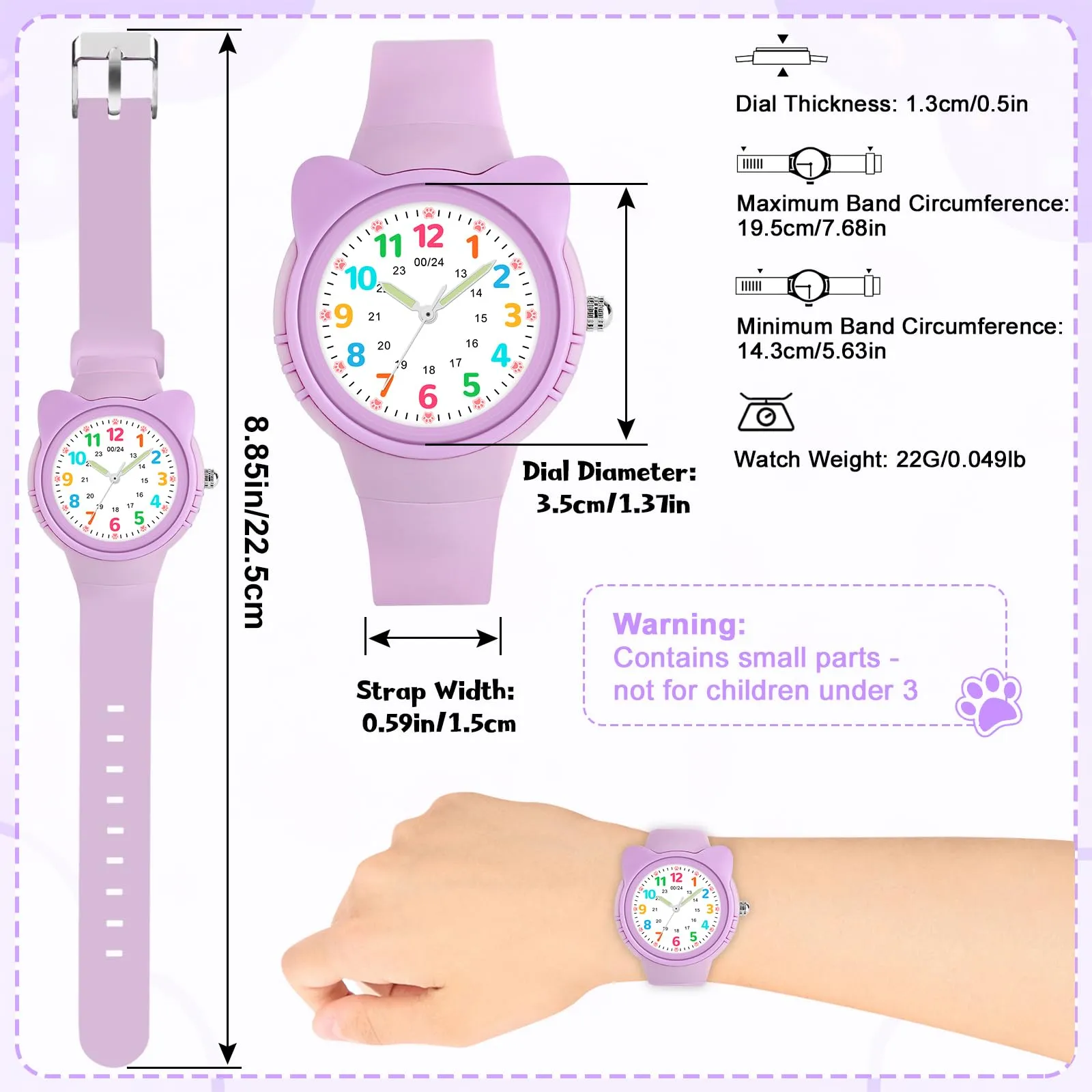 Ayybboo Analogico Orologio per Bambini e Adolescente - immagine 3