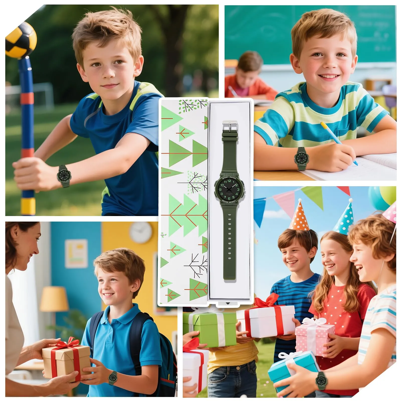 Ayybboo Orologio Bambino Didattico Bambini con Quadrante Leggibile,Imparare l'Ora Facile,Impermeabile 3ATM,Cinturino Morbido Regolabile,Educativo Regalo per Ragazzi e Ragazze 4-12 Anni - immagine 7