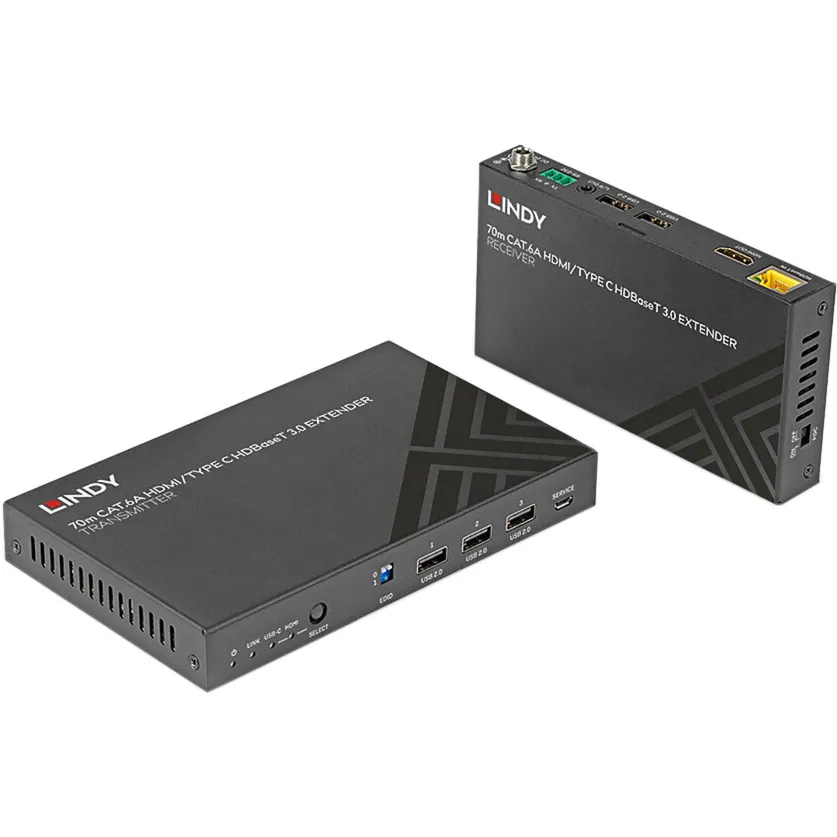 Extender KVM HDBaseT 3.0 HDMI 4K60 e Tipo C Cat.6A 70m, Estensione HDMI - immagine 1