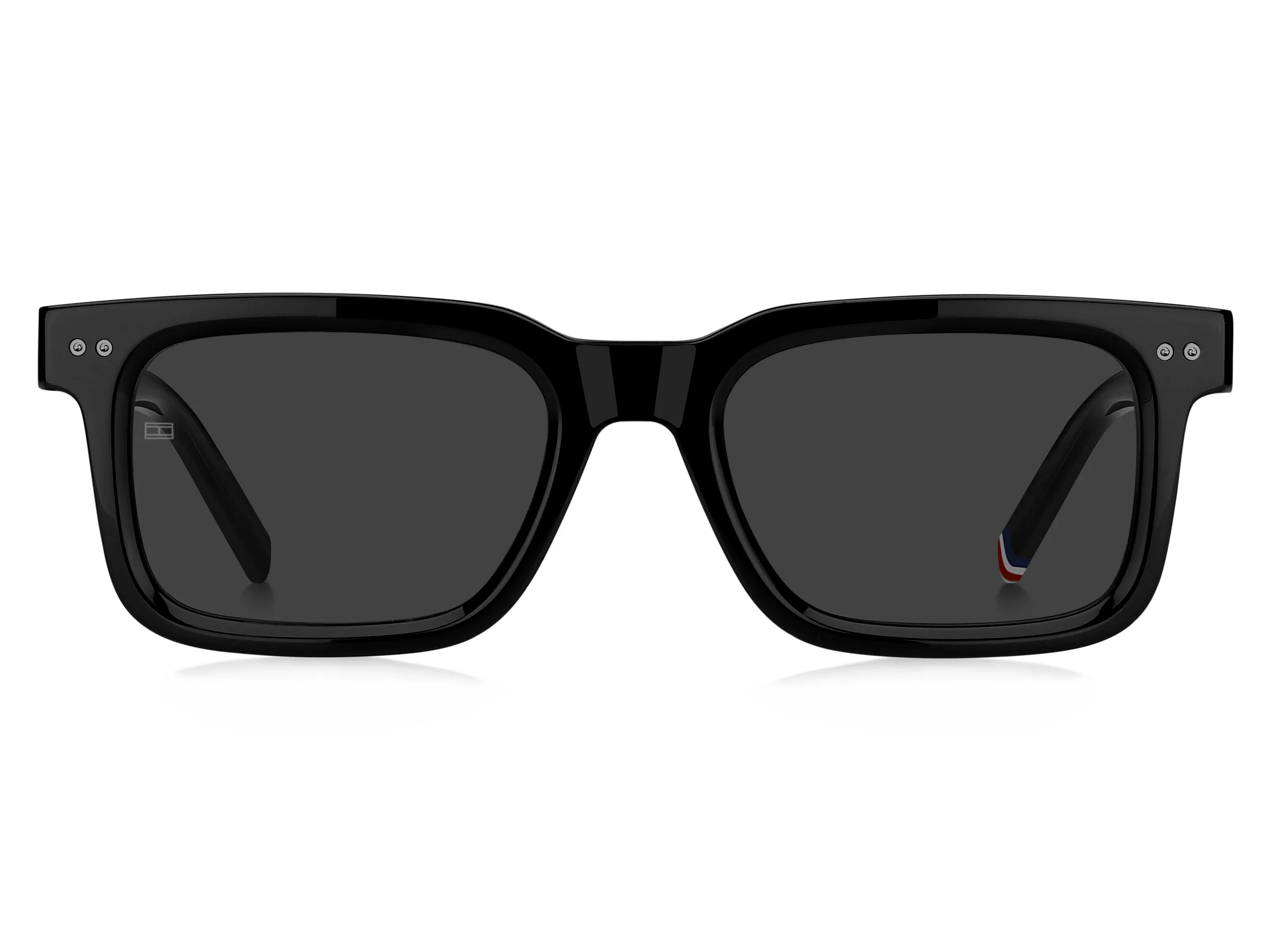 Tommy Hilfiger TH 85/S 807/IR Occhiali da sole Acetato Nero Grigio Squadrata Normale - immagine 2