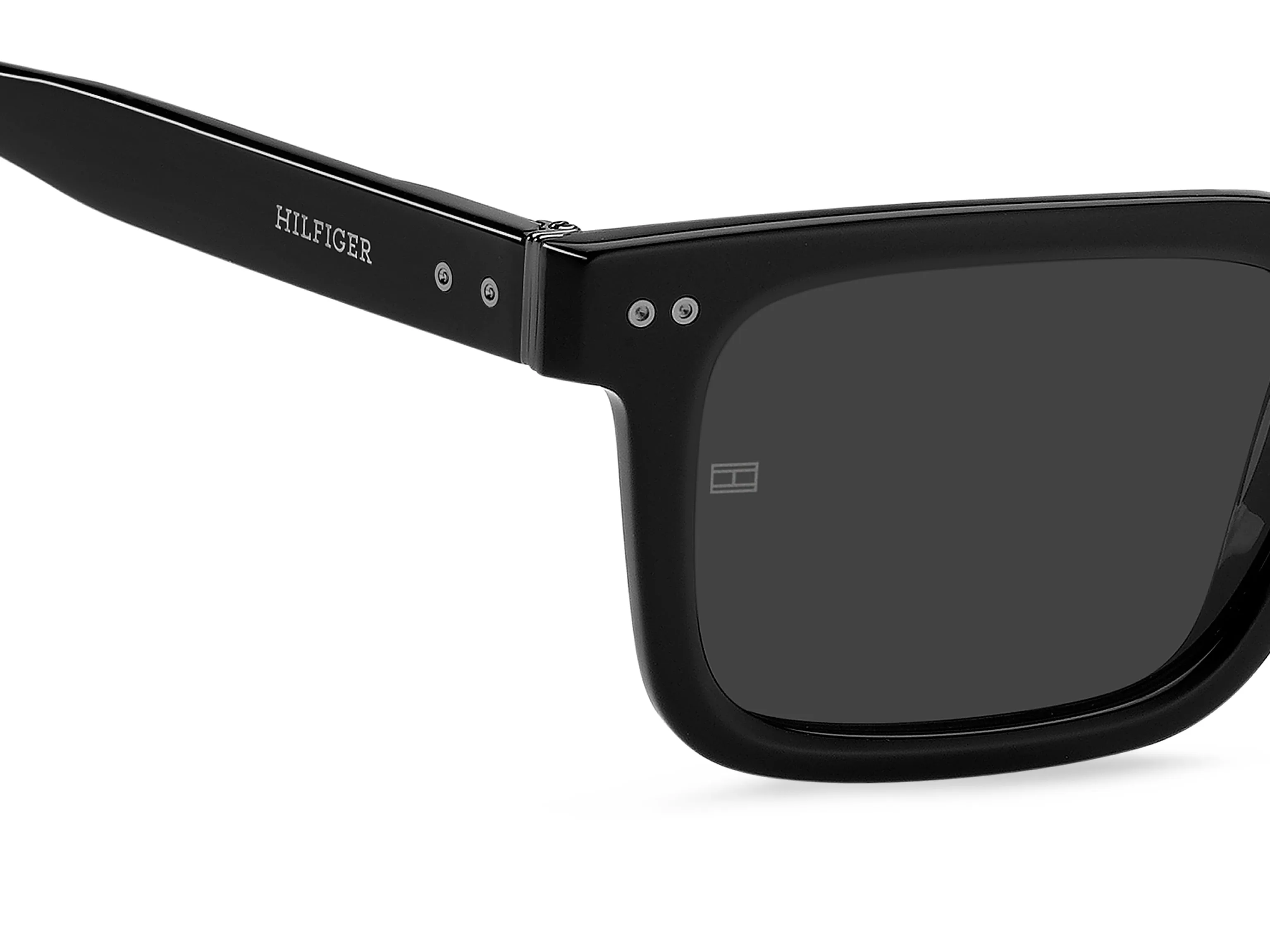 Tommy Hilfiger TH 85/S 807/IR Occhiali da sole Acetato Nero Grigio Squadrata Normale - immagine 3