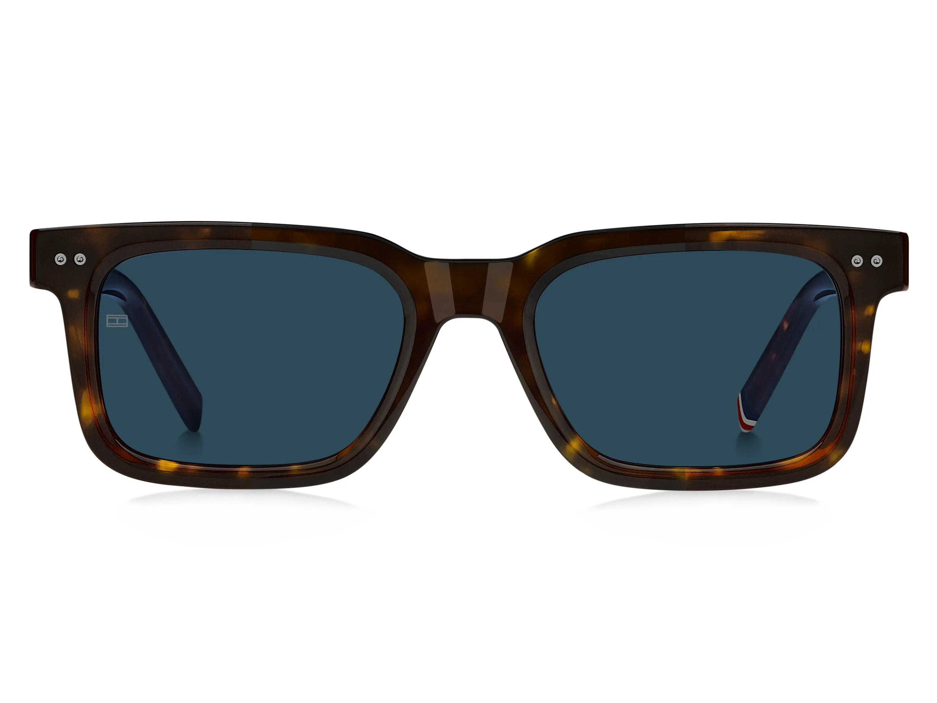 Tommy Hilfiger TH 85/S 086/KU Occhiali da sole Acetato Havana Blu Squadrata Normale - immagine 2