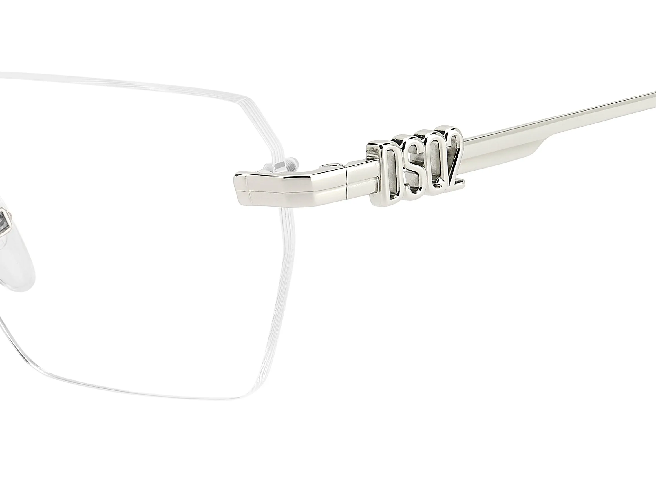 Dsquared2 D2 0102 010 Montature da vista Metallo Palladio Squadrata Normale - immagine 3