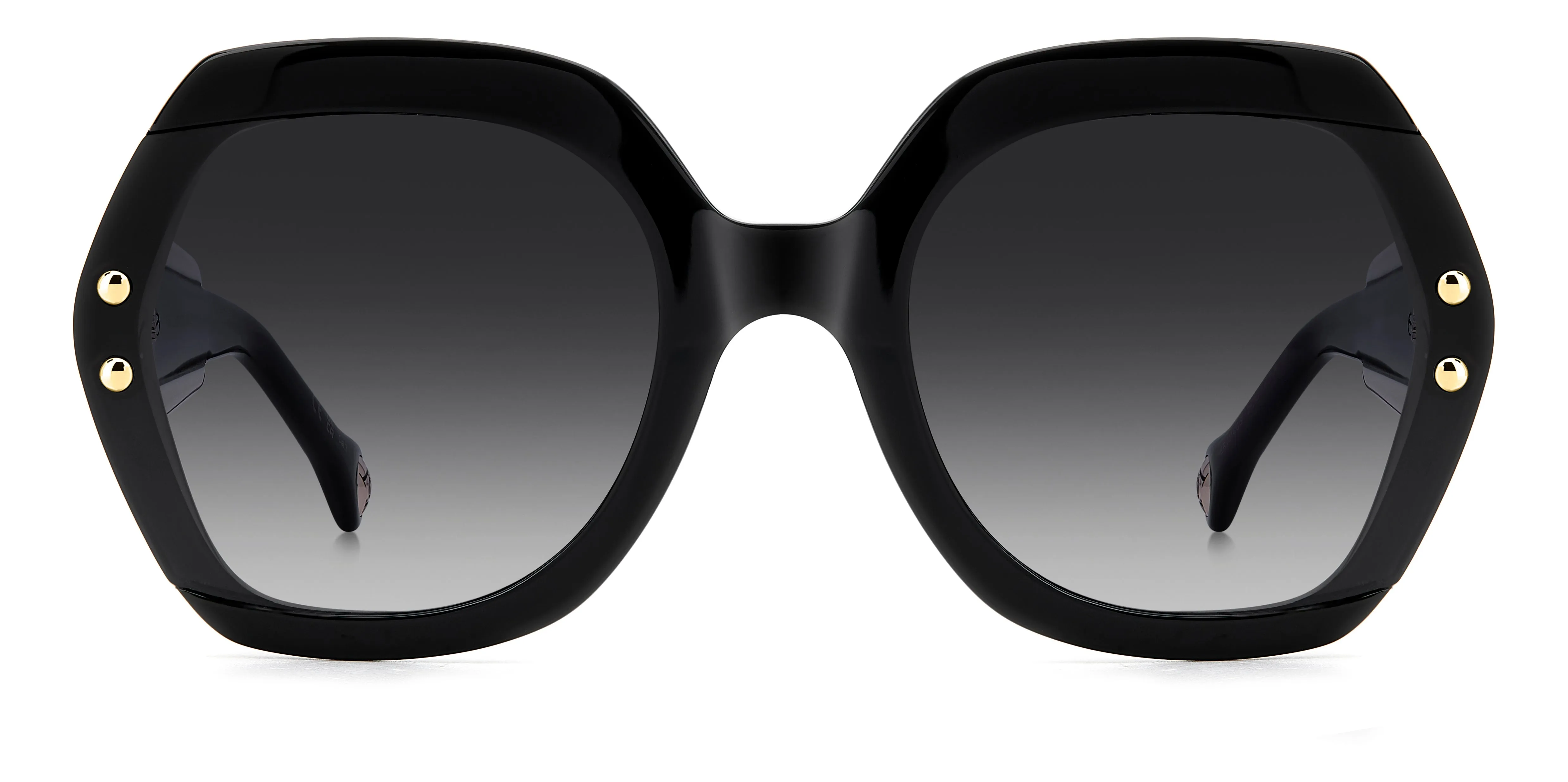 Carolina Herrera HER 0314/G/S 3H2/9O Occhiali da sole Acetato Nero Grigio Squadrata Normale Sfumato - immagine 2