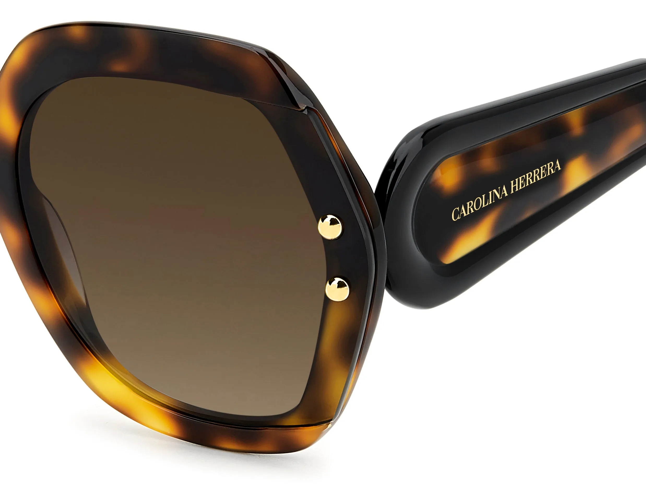 Carolina Herrera HER 0314/G/S 086/HA Occhiali da sole Acetato Havana Marrone Squadrata Normale Sfumato - immagine 3