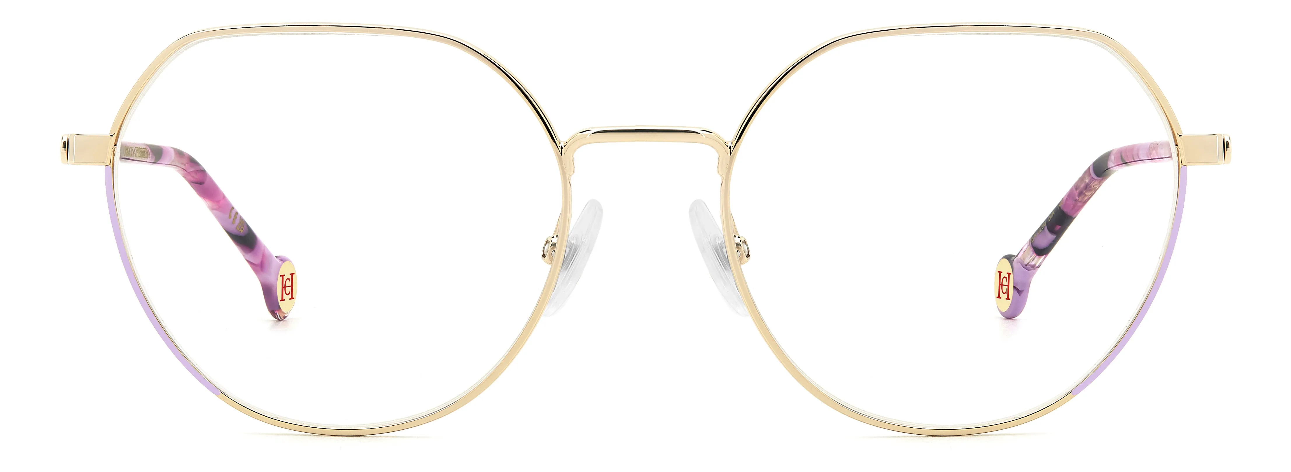 Carolina Herrera HER 0296 BIA Montature da vista Metallo Viola Rotonda Normale - immagine 2