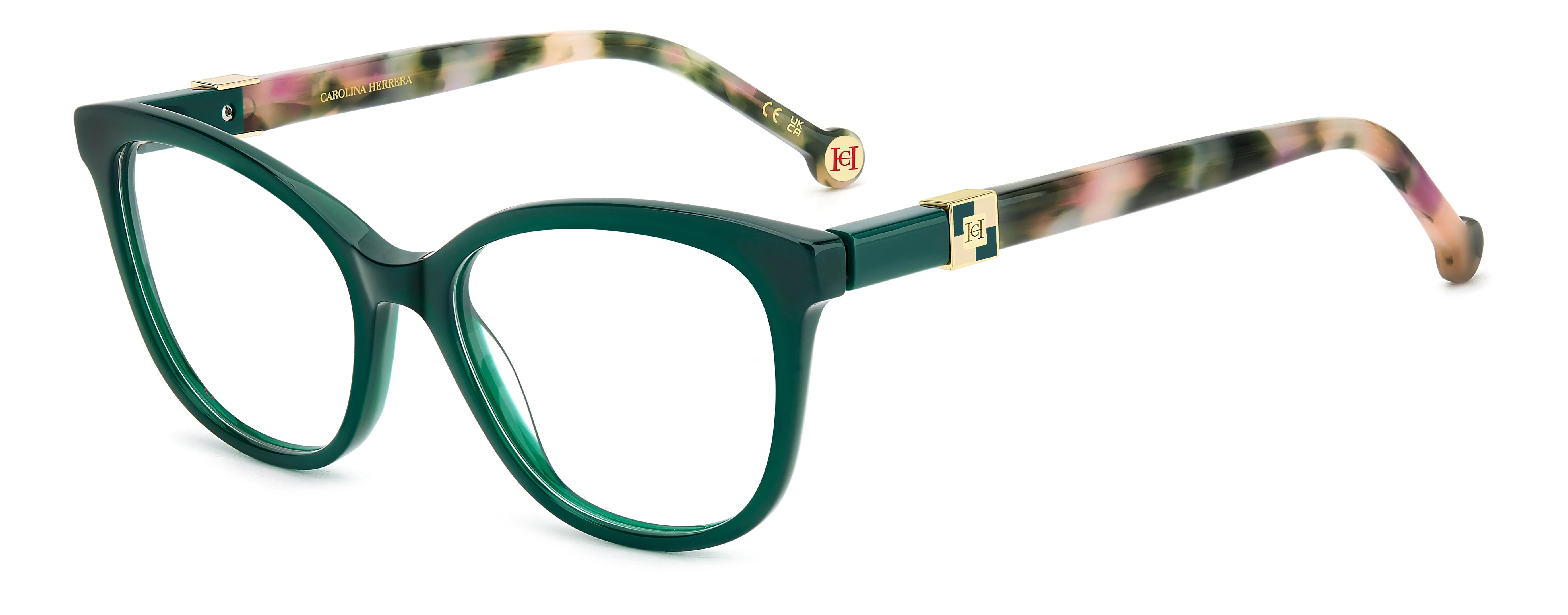 Carolina Herrera HER 0299 1ED Montature da vista Acetato Verde Squadrata Normale - immagine 1