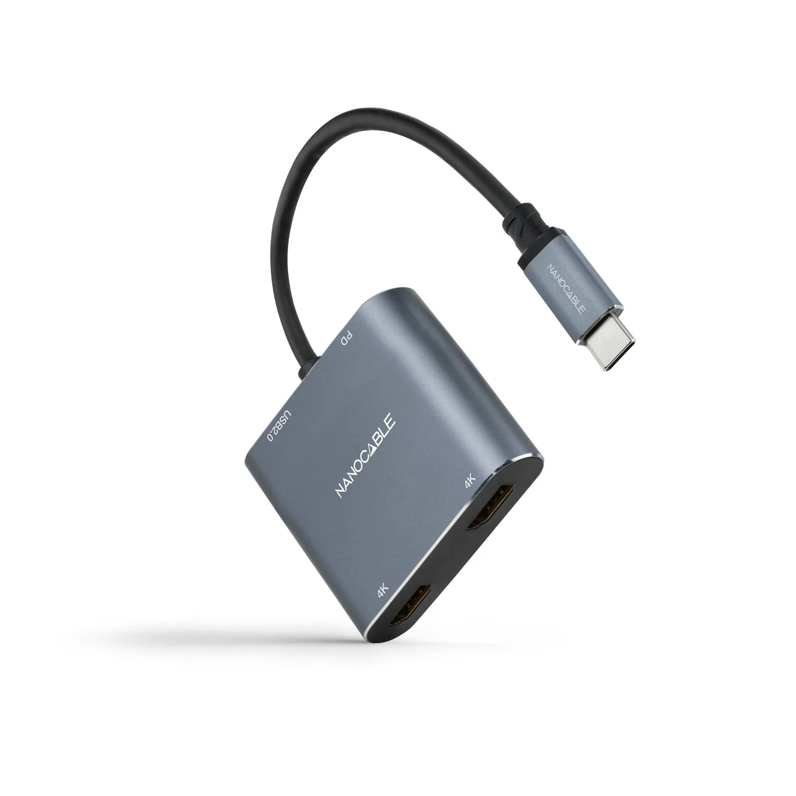 Nanocable 10.16.4305 cavo e adattatore video 015 m USB tipo-C Grigio - immagine 1