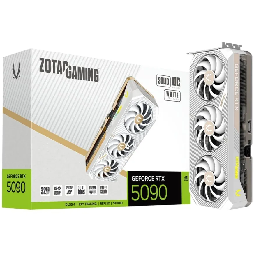GeForce RTX 5090 SOLID OC White Edition, Scheda grafica - immagine 1