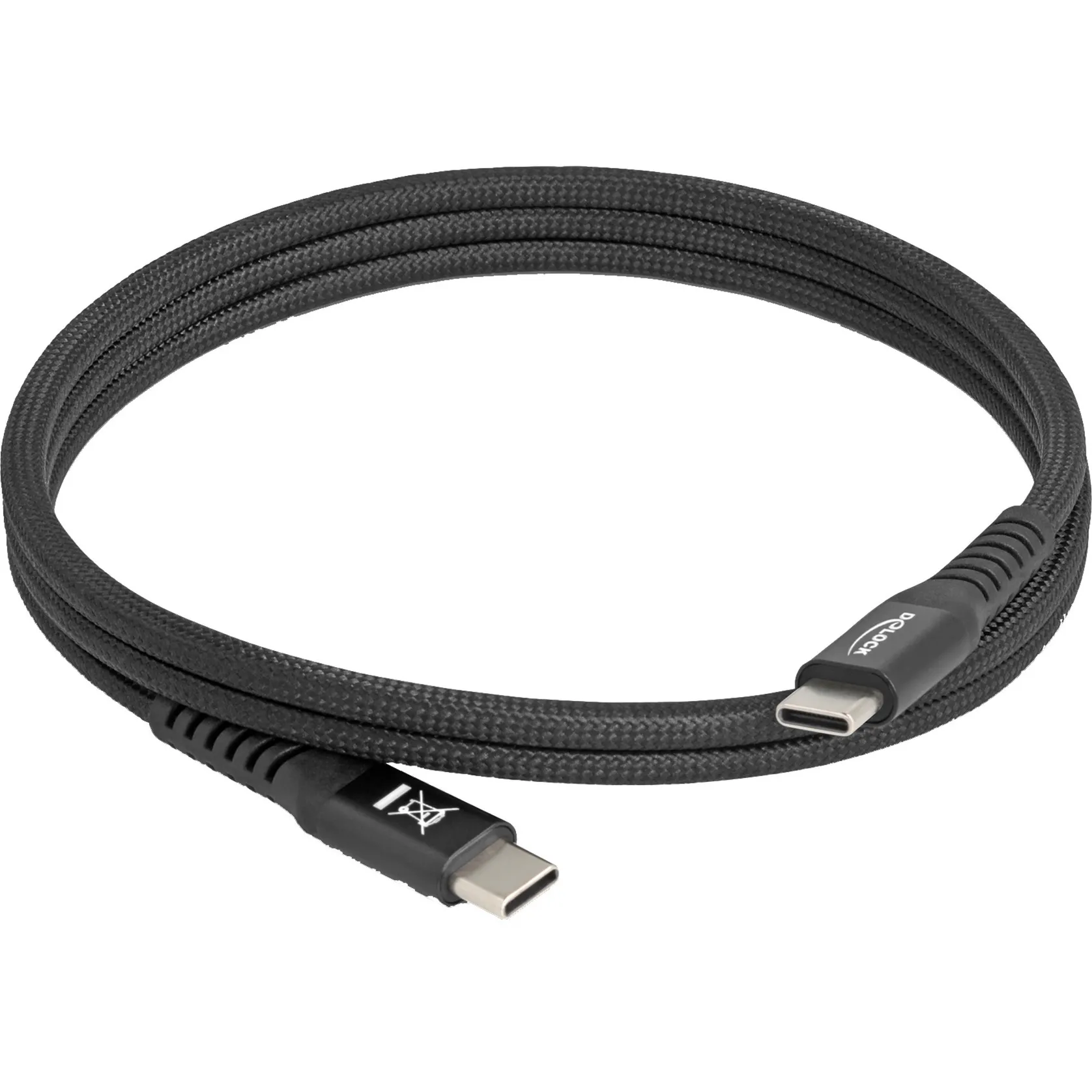 Cavo USB-C 2.0 con rivestimento tessile magnetico - immagine 1