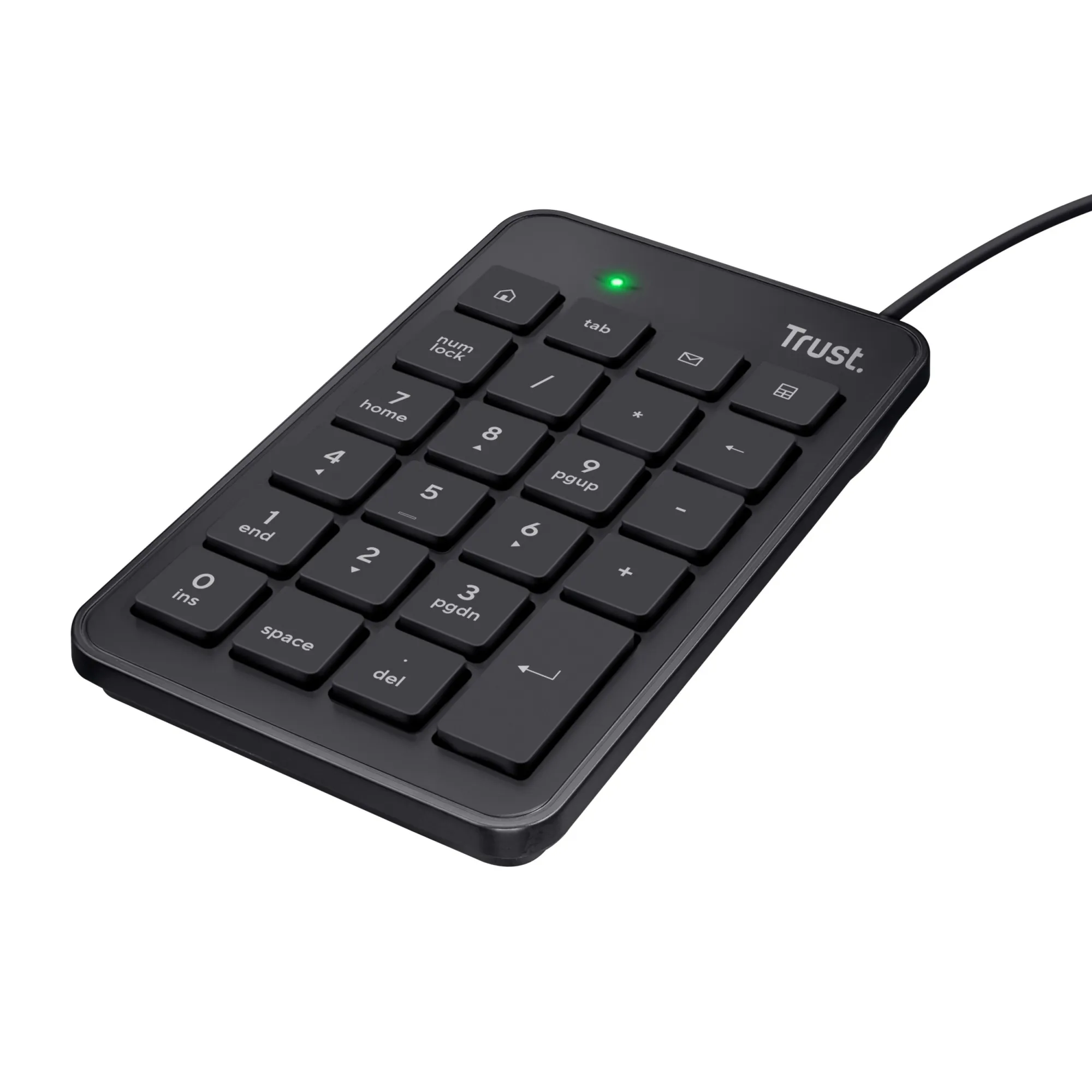 Trust 22221 tastierino numerico Laptop/PC USB Nero - immagine 1