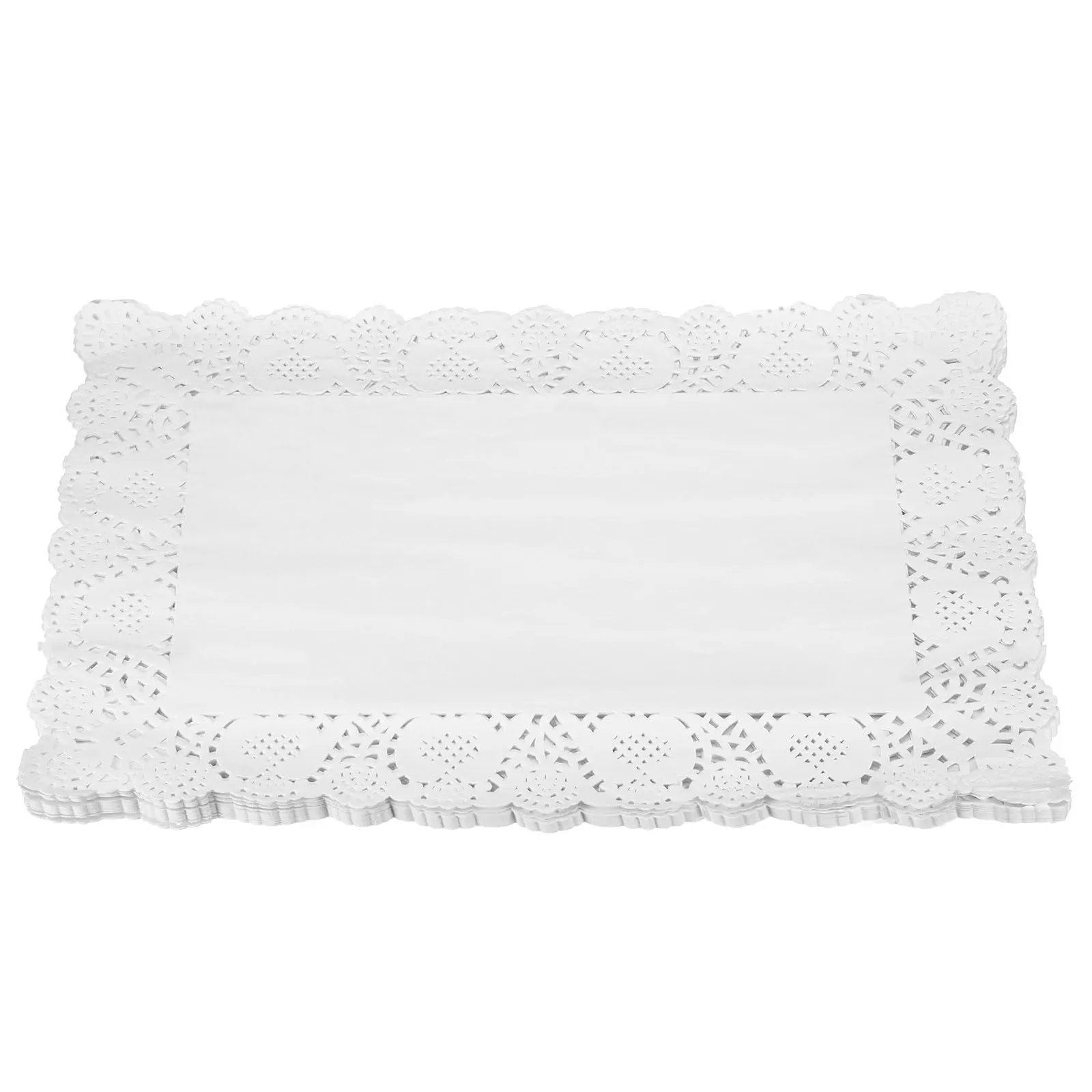 QUARKZMAN Centrini Di Carta Pizzo Bianco 12" X16" Rettangolari 100Pz - immagine 1