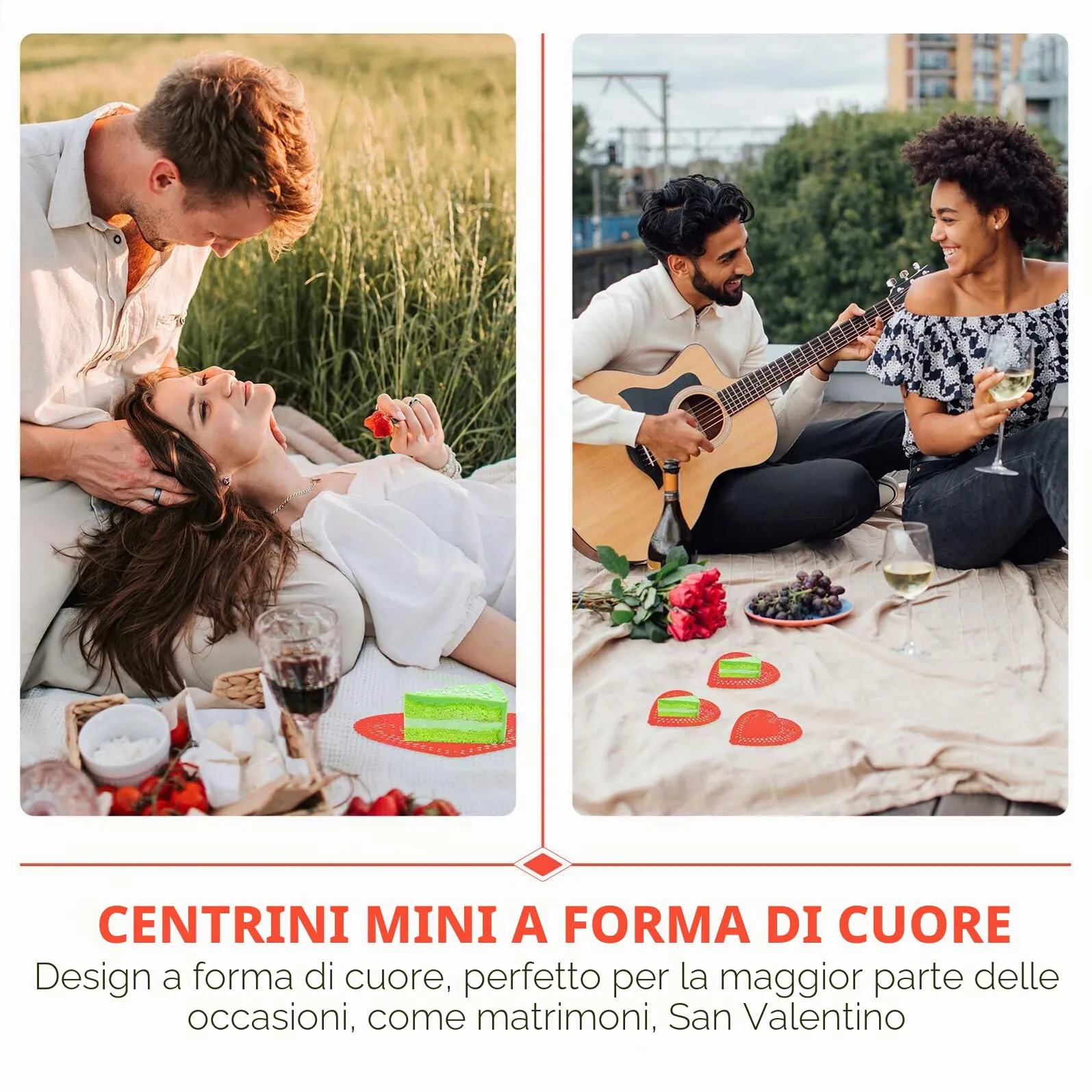 BESPORTBLE 100 Fogli Centrini in Pizzo a Forma di Cuore Rosso Mini Centrini di Carta per Torte e Dessert Decorazioni per Matrimoni e Feste Romantiche Sottobicchieri Monouso per Eventi e - immagine 5