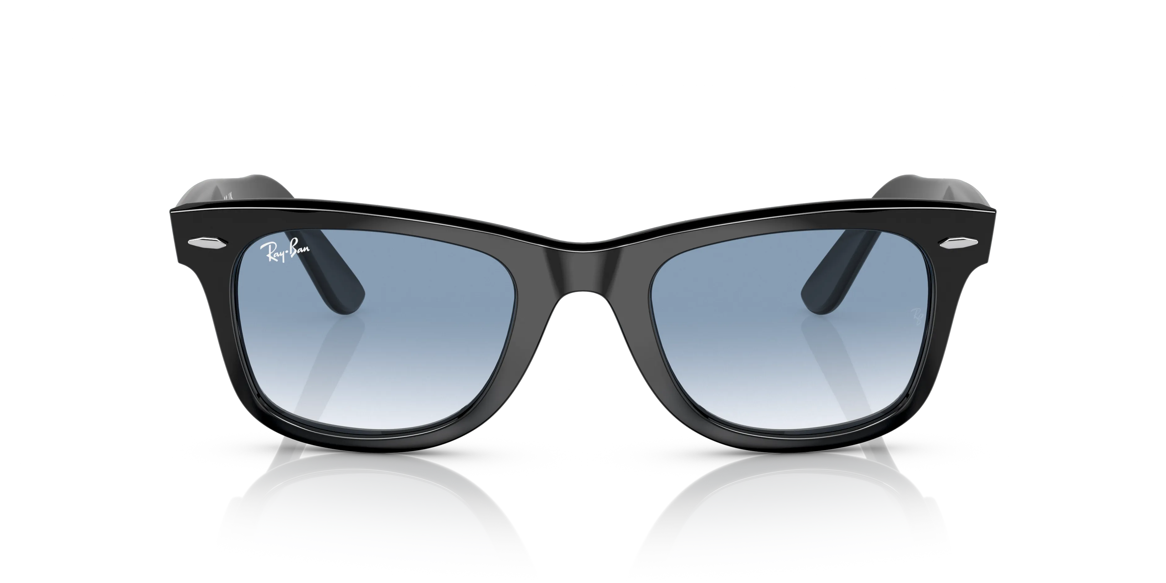 Ray - Ban RB2140F WAYFARER 901/3F Occhiali da sole Acetato Nero Blu Squadrata Normale - immagine 3