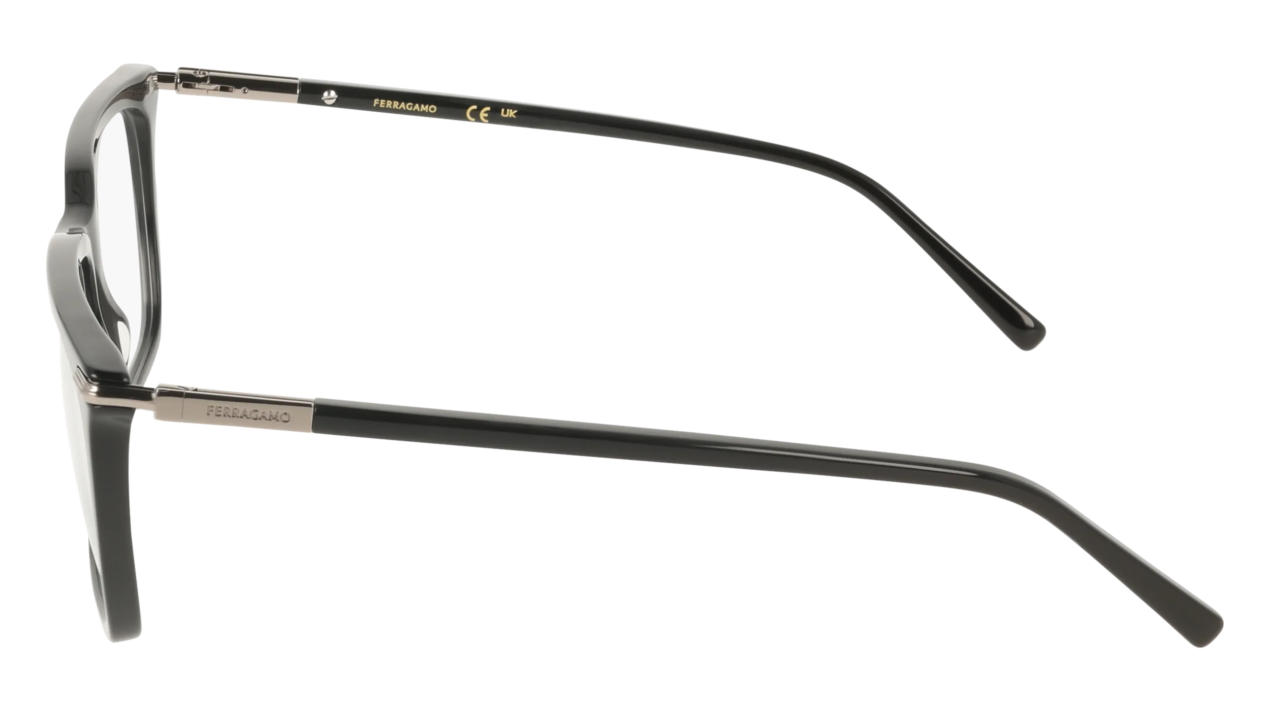 Ferragamo SF3037 001 Montature da vista Acetato Nero Squadrata Normale - immagine 3