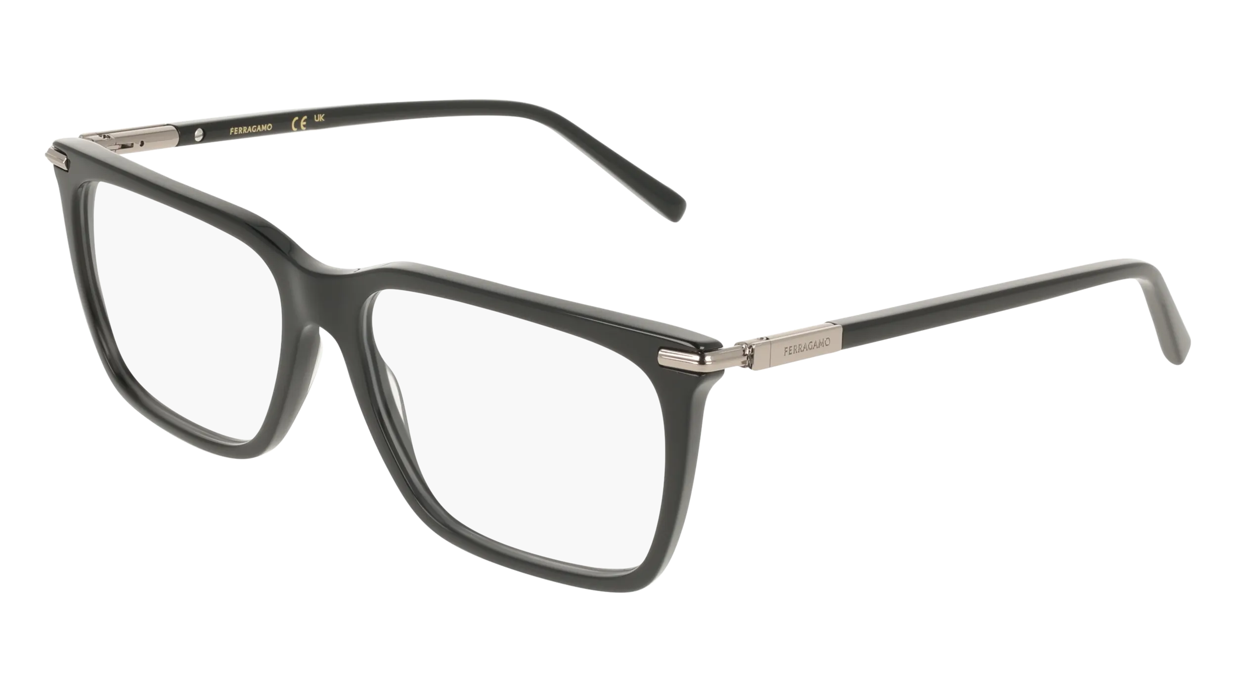 Ferragamo SF3037 001 Montature da vista Acetato Nero Squadrata Normale - immagine 1