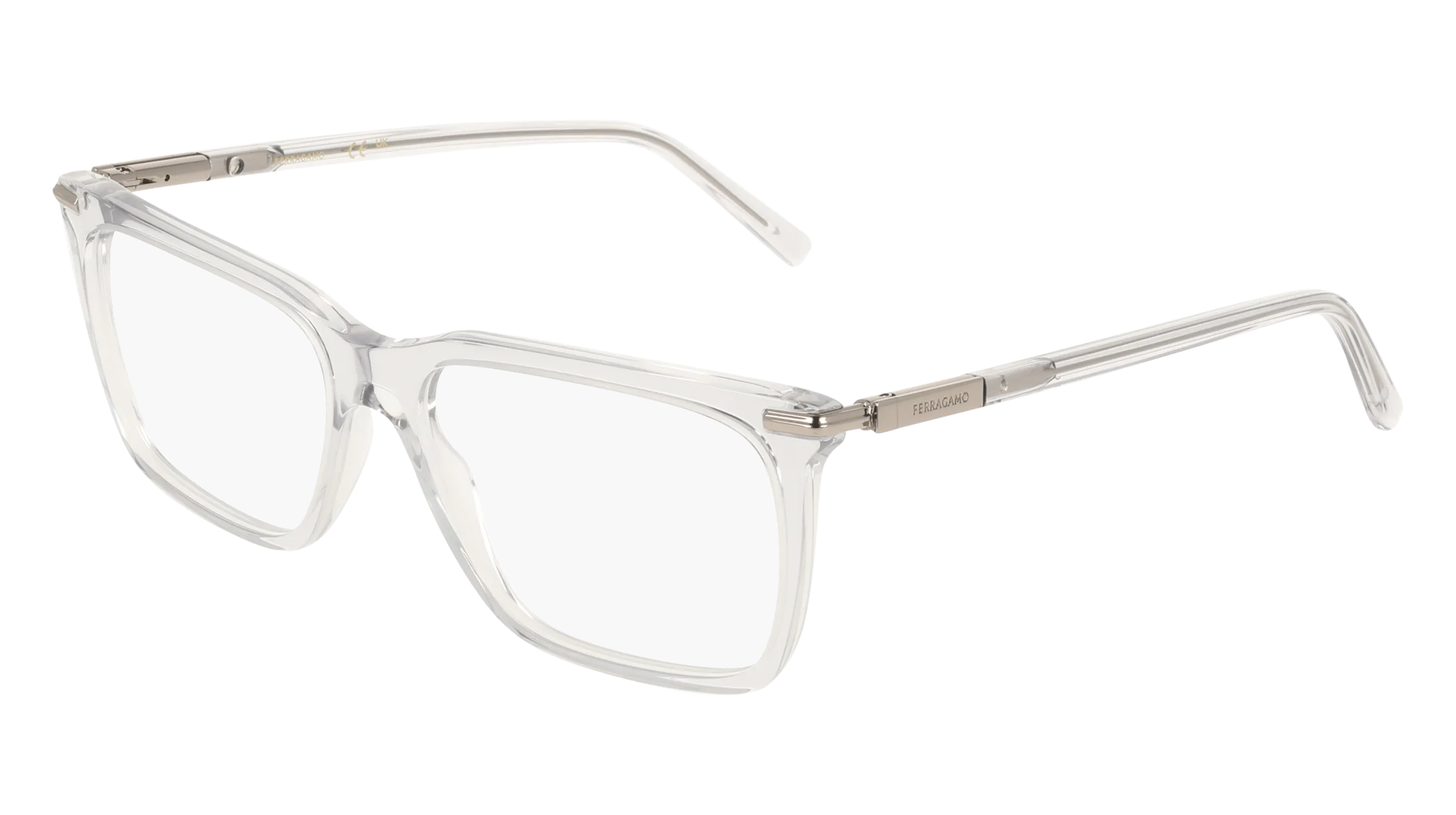 Ferragamo SF3037 050 Montature da vista Acetato Grigio Squadrata Normale - immagine 1
