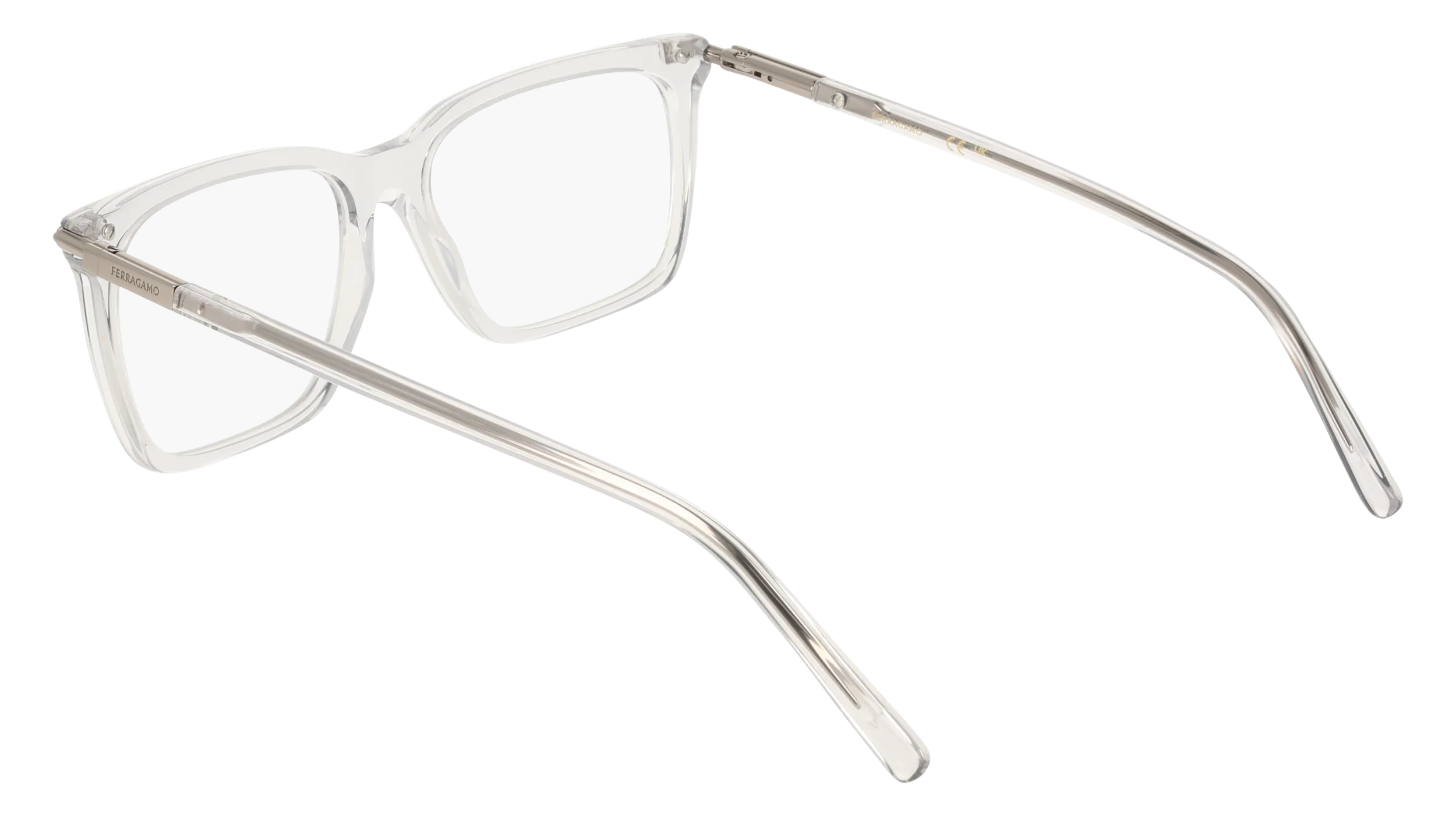 Ferragamo SF3037 050 Montature da vista Acetato Grigio Squadrata Normale - immagine 4