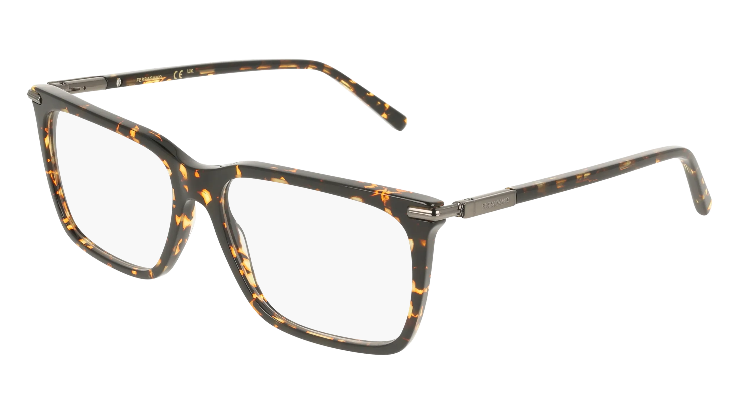 Ferragamo SF3037 242 Montature da vista Acetato Havana Squadrata Normale - immagine 1